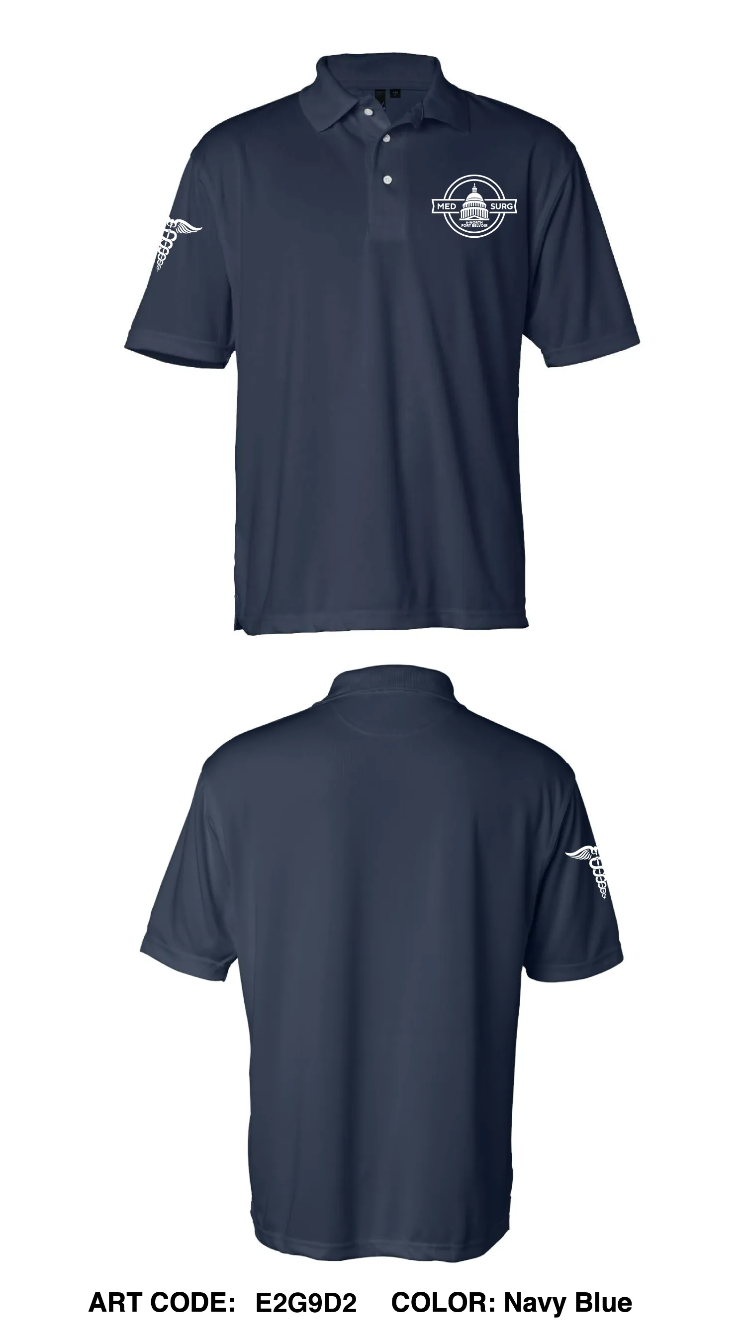 Fort Belvoir Community Hospital, 6-North Core Men's SS Performance Polo - E2G9D2