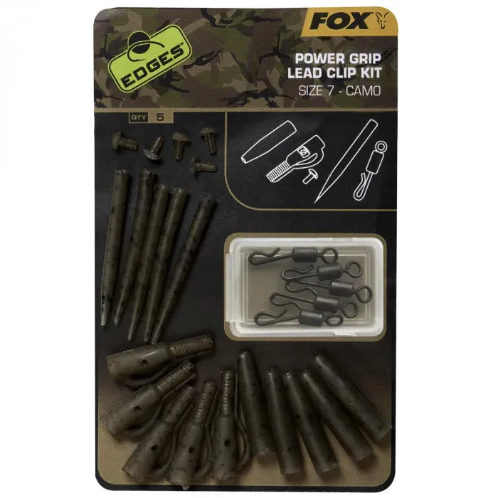 FOX Edges Camo Power Grip Lead Clip Kit Size 7 x 5