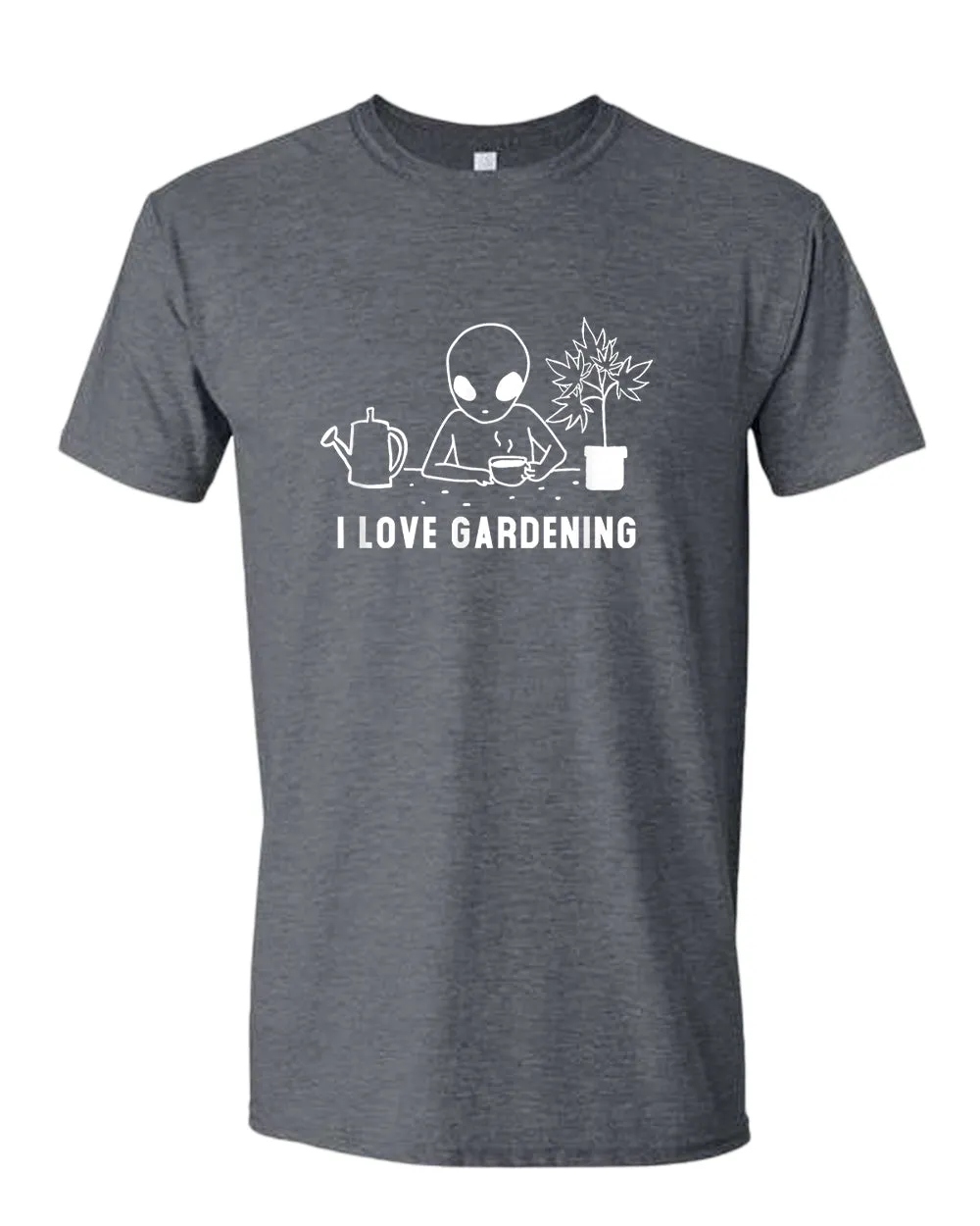 Funny alien garden t-shirt