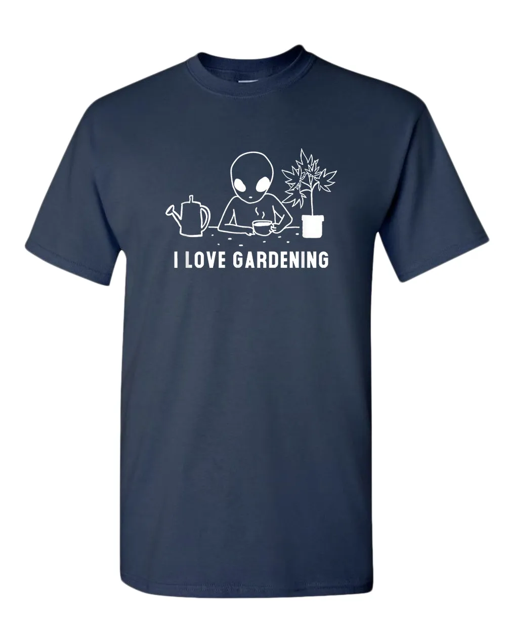 Funny alien garden t-shirt