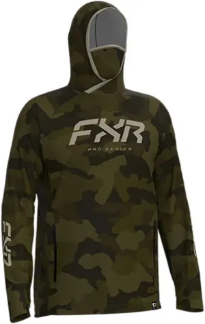 FXR Men's Pro Air Hoodie Lightweight Vented UV Protection Army Camo/Stone