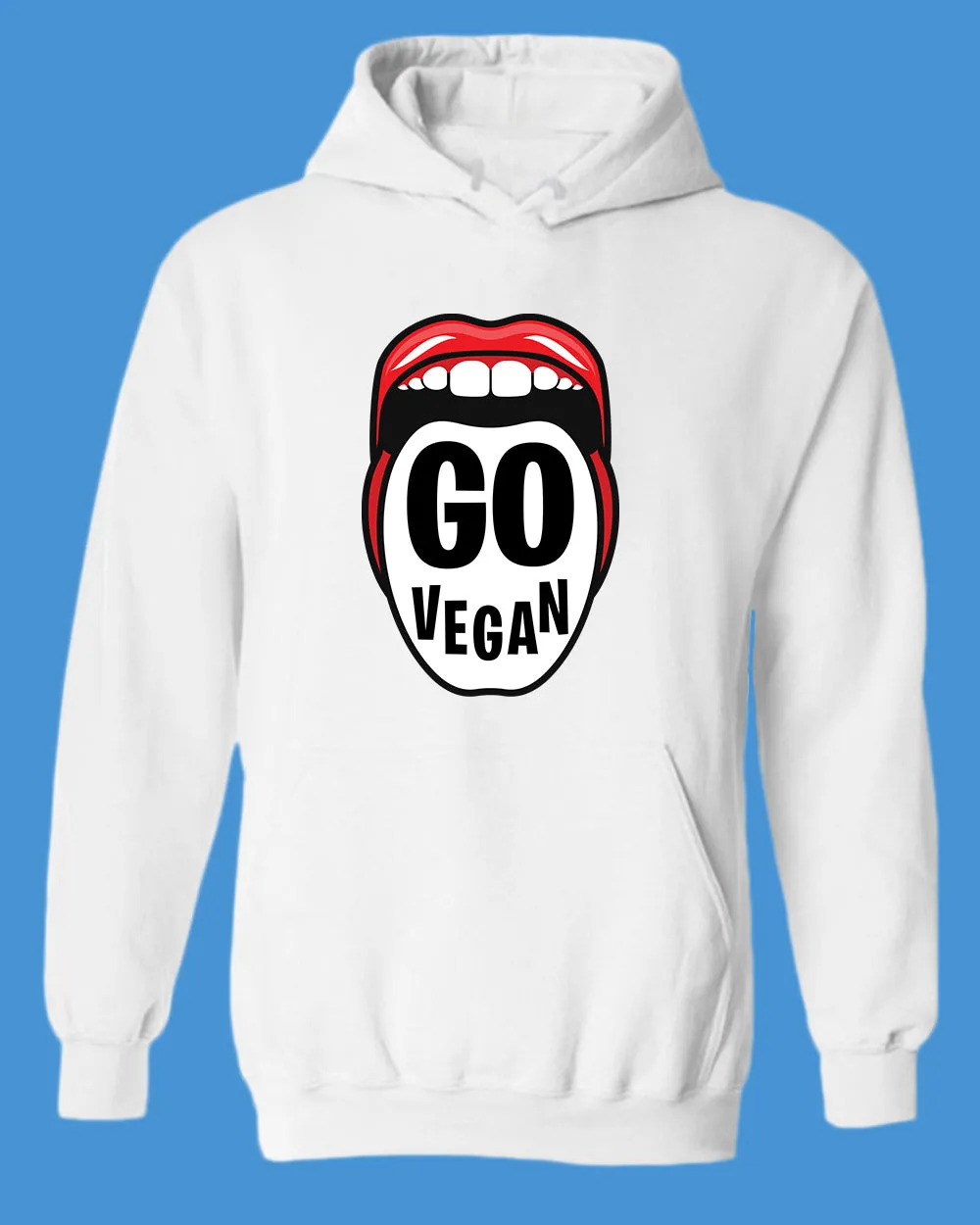 Go Vegan Hoodie, vegetarian Hoodie