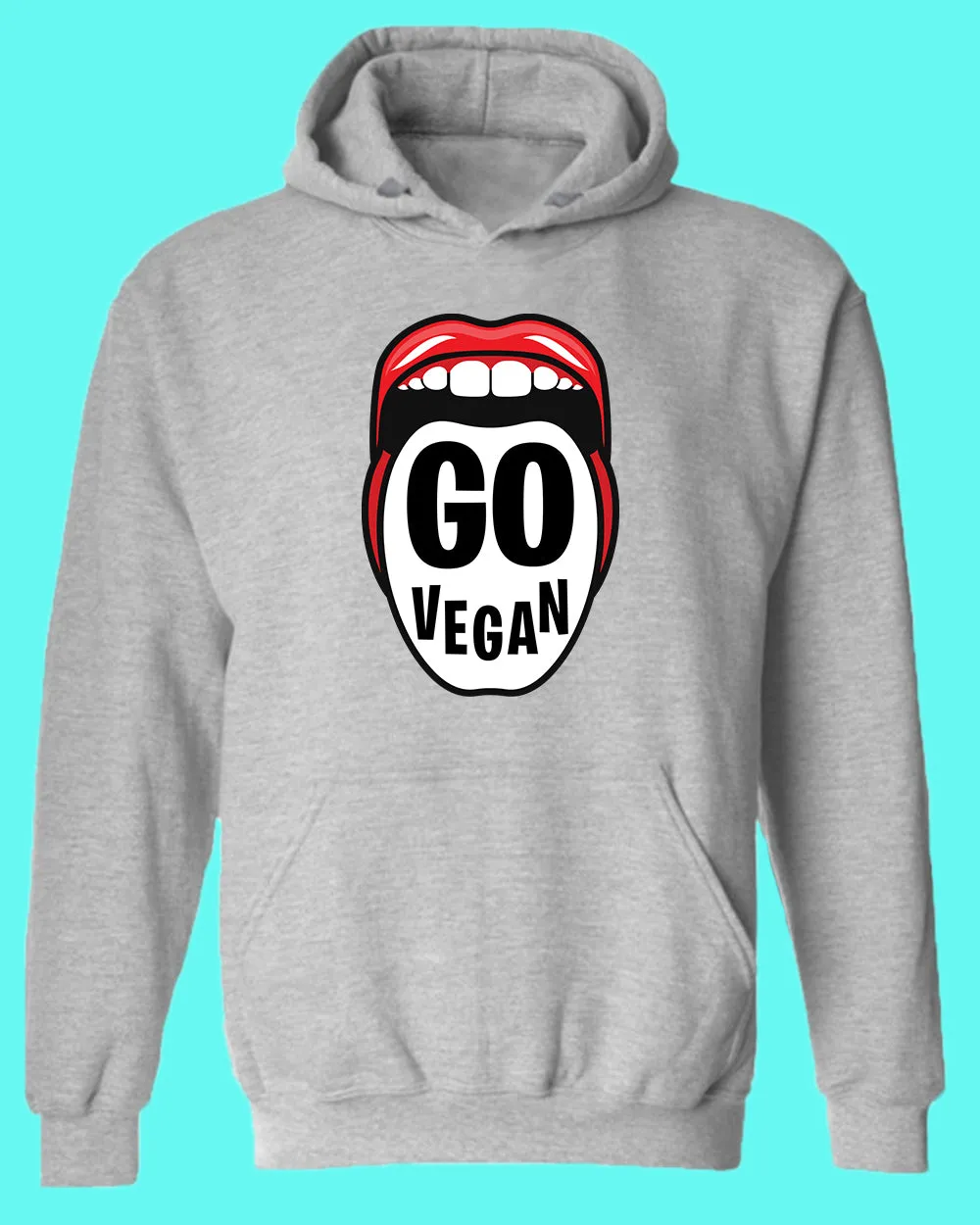 Go Vegan Hoodie, vegetarian Hoodie