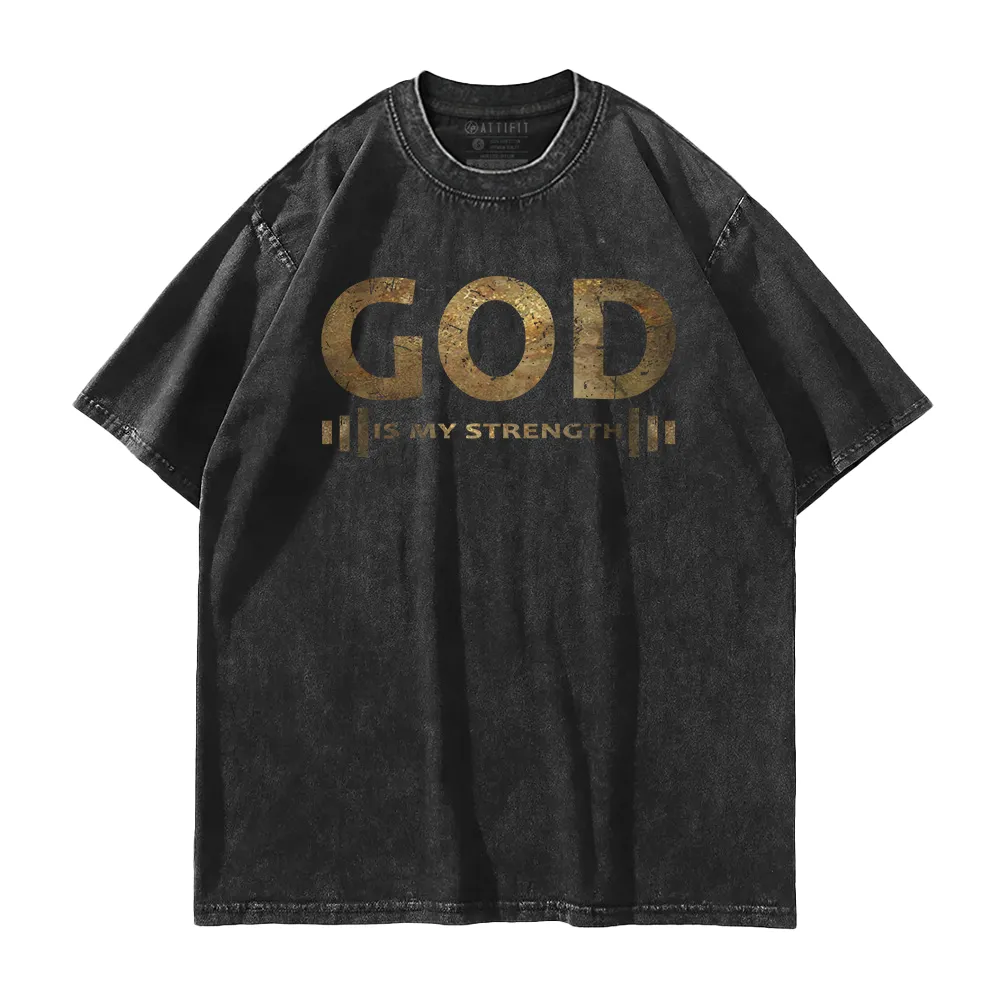 God Is My Strength Washed T-Shirt