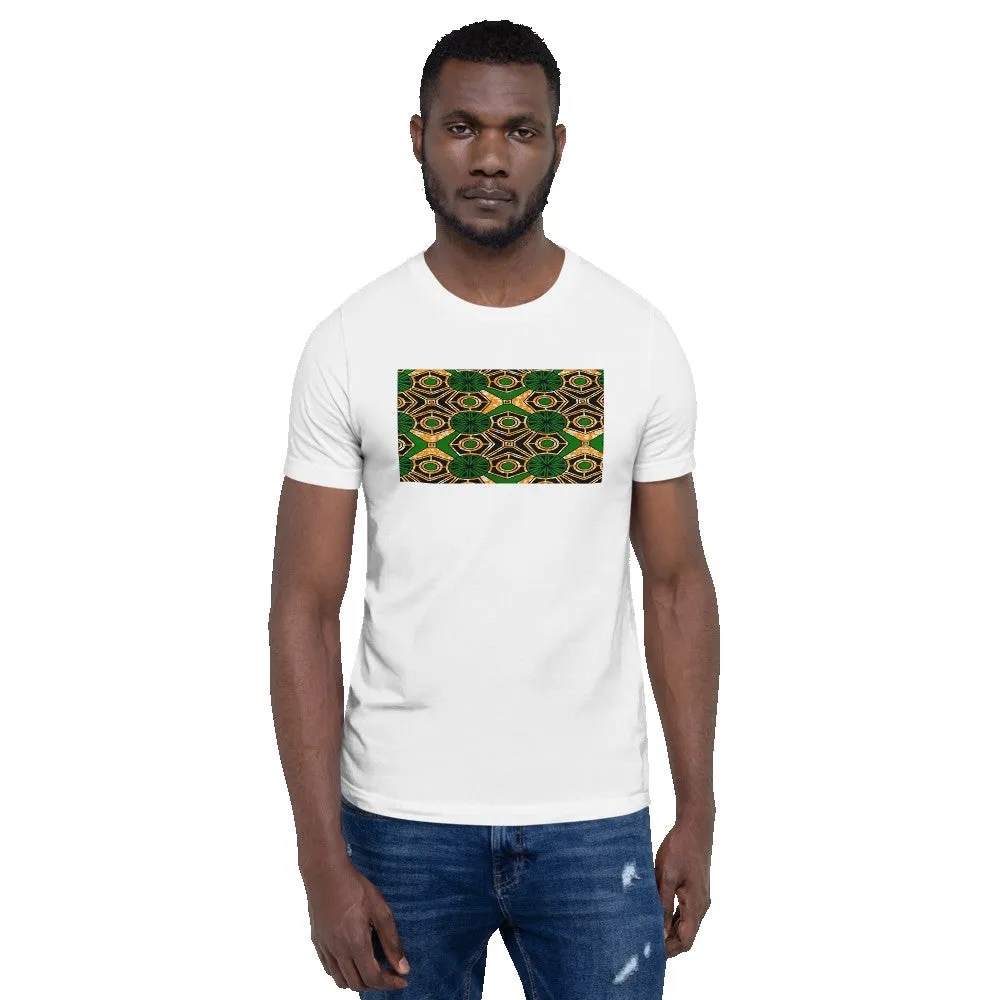 Green African Print Color Short-Sleeve Unisex T-Shirt