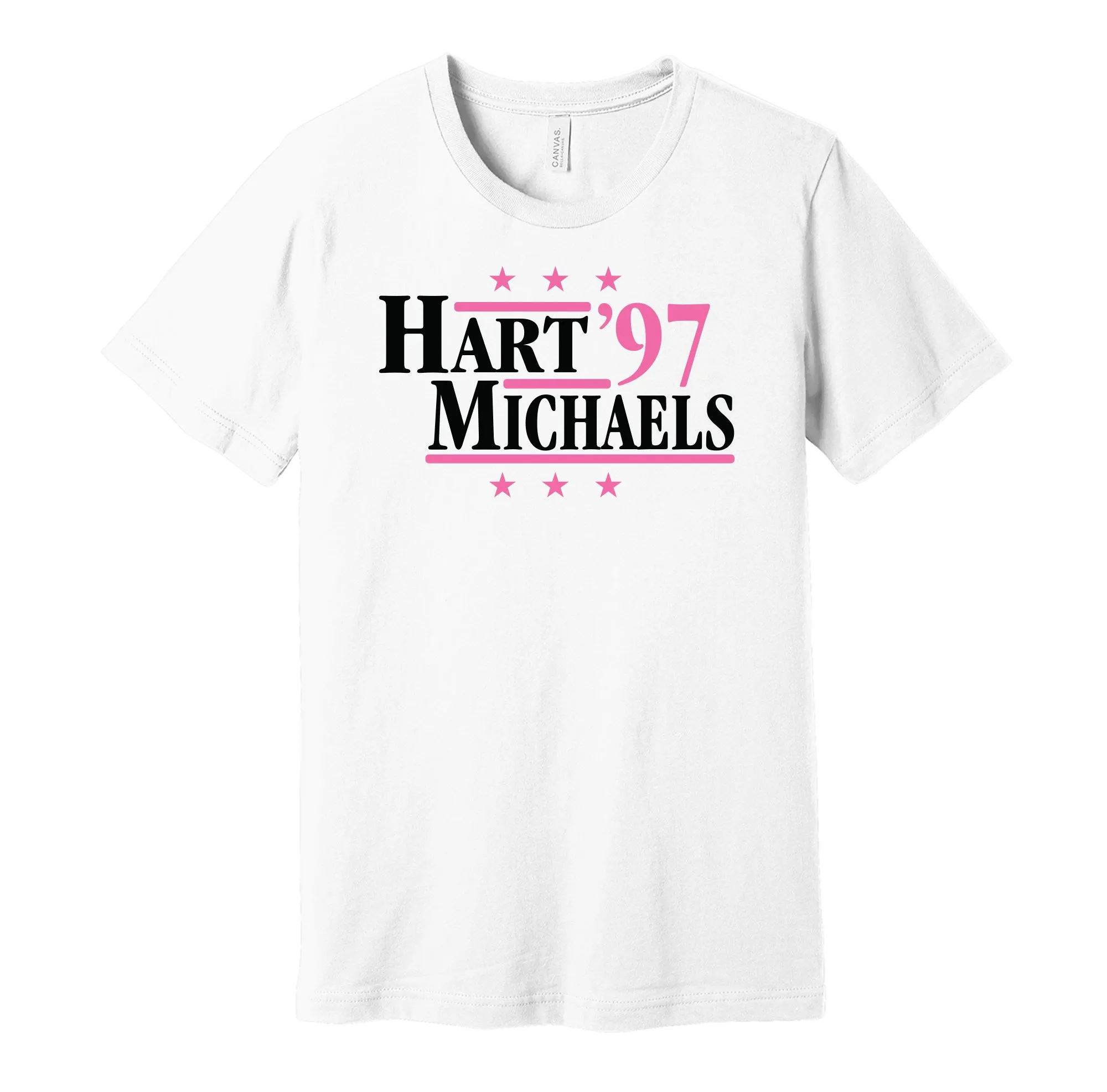 Hart & Michaels '97 - Wrestling Legends Political Campaign Parody T-Shirt - Hyper Than Hype Shirts
