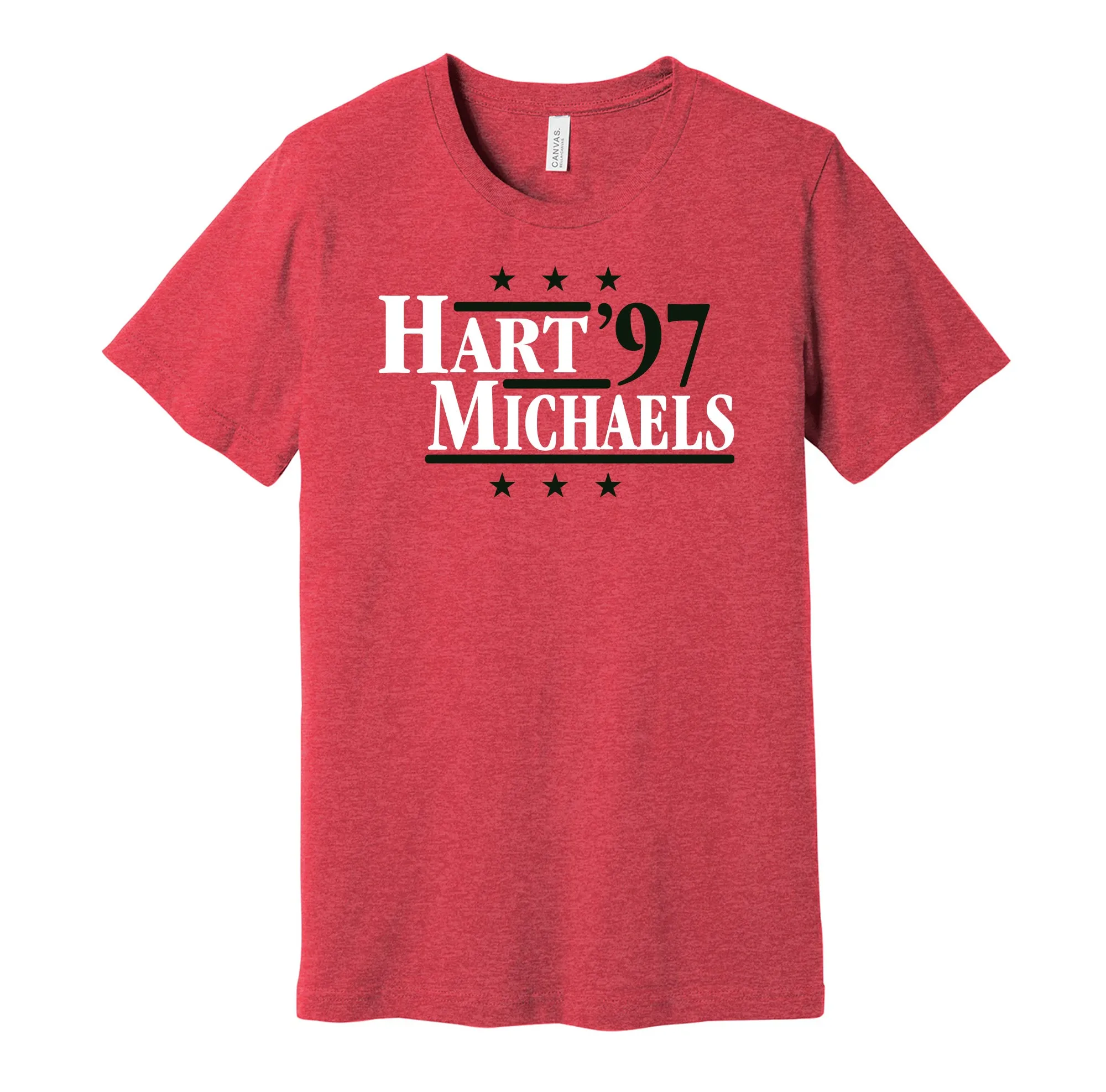 Hart & Michaels '97 - Wrestling Legends Political Campaign Parody T-Shirt - Hyper Than Hype Shirts