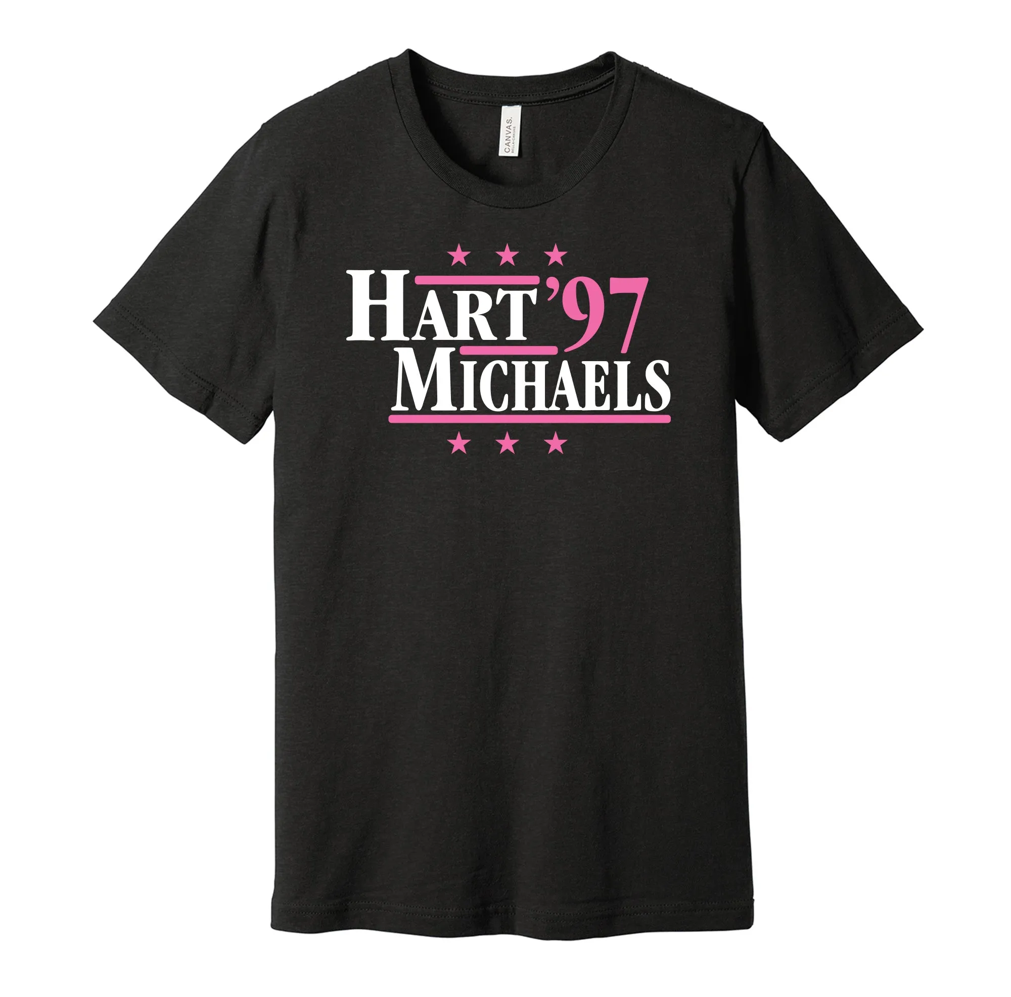 Hart & Michaels '97 - Wrestling Legends Political Campaign Parody T-Shirt - Hyper Than Hype Shirts