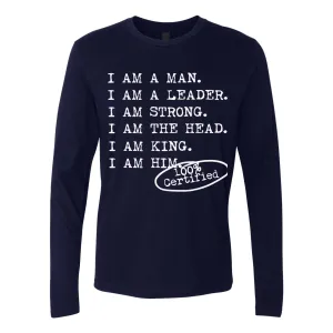 I AM A MAN Men's Longsleeve - Blk / Nvy