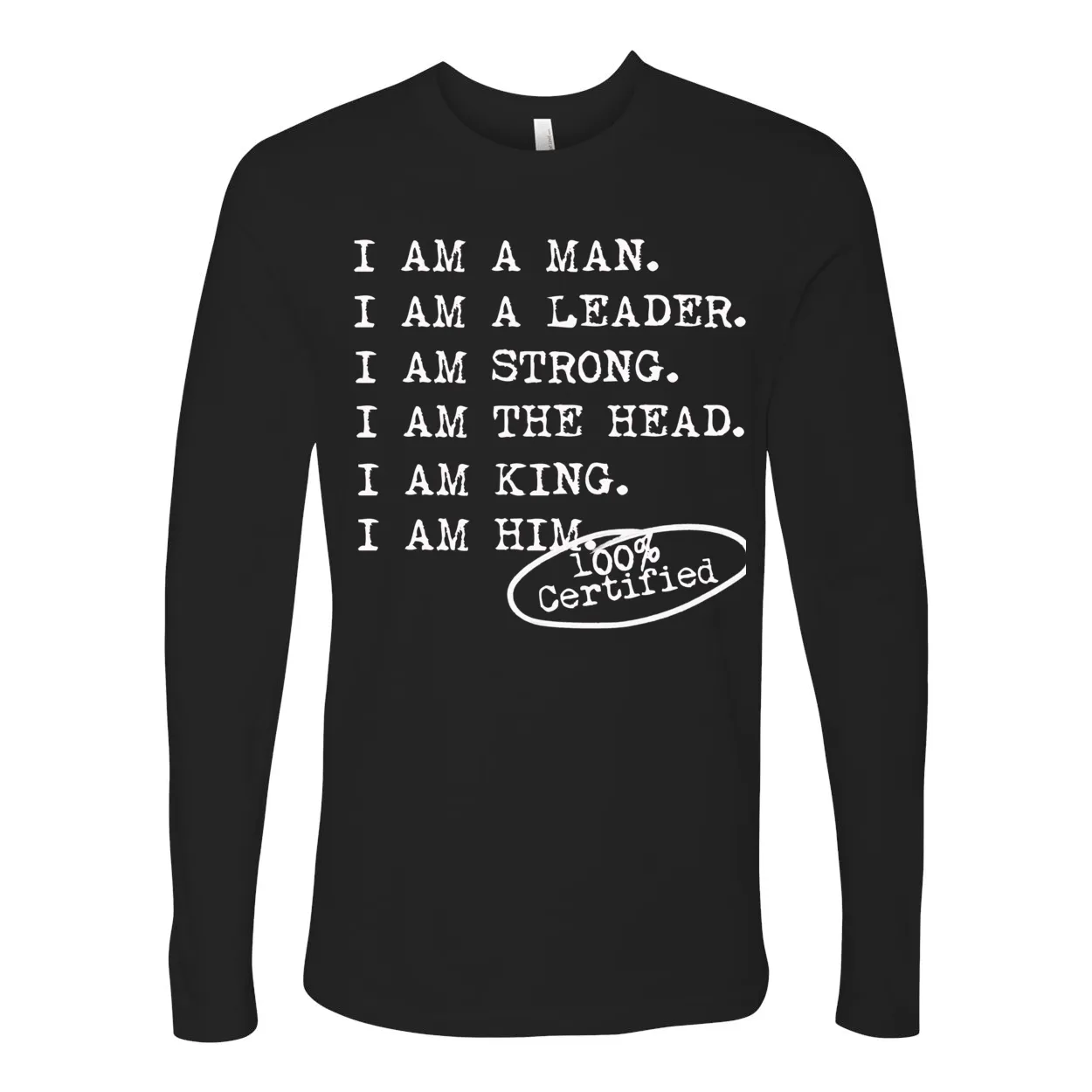 I AM A MAN Men's Longsleeve - Blk / Nvy