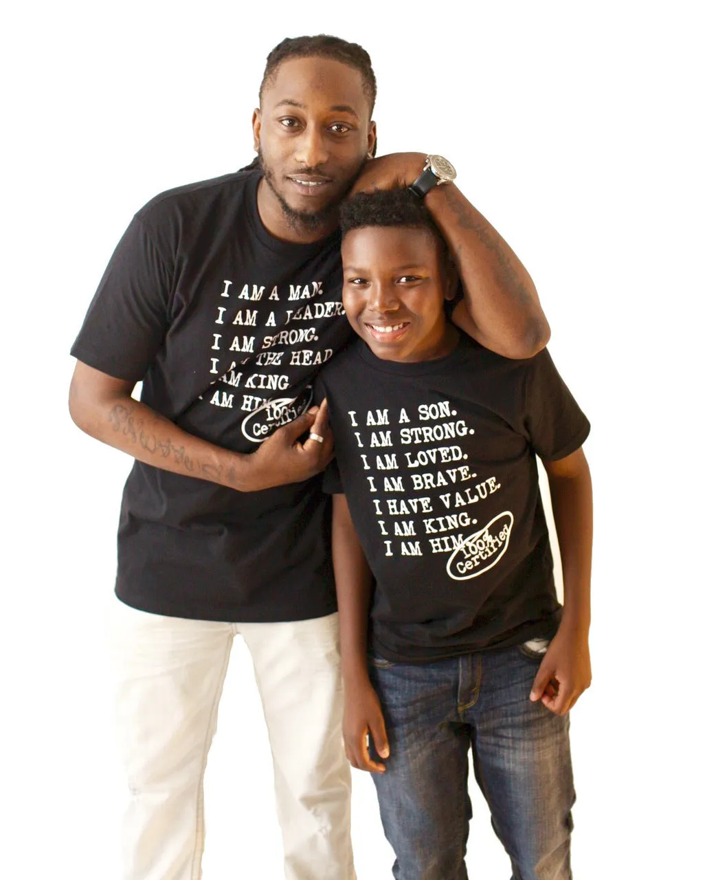 I AM A MAN Men's Longsleeve - Blk / Nvy