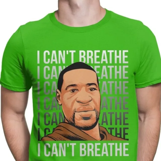 I Can't Breathe Men's Tshirt George Floyd Black Lives Matter Hipster Tees Tee Shirt Graphic Printed Clothes
