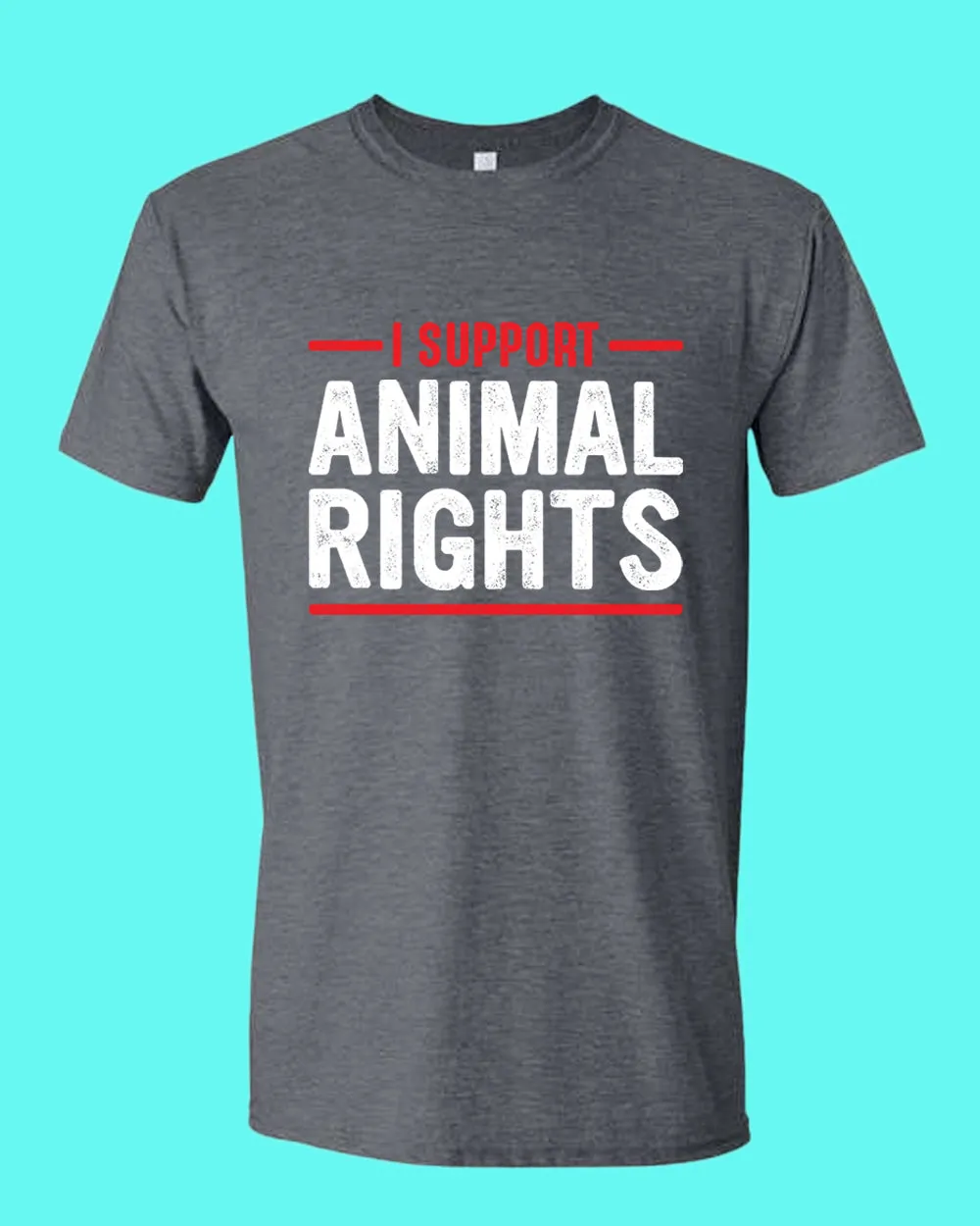 I support Animal Rights Shirt, vegetarian t-shirt