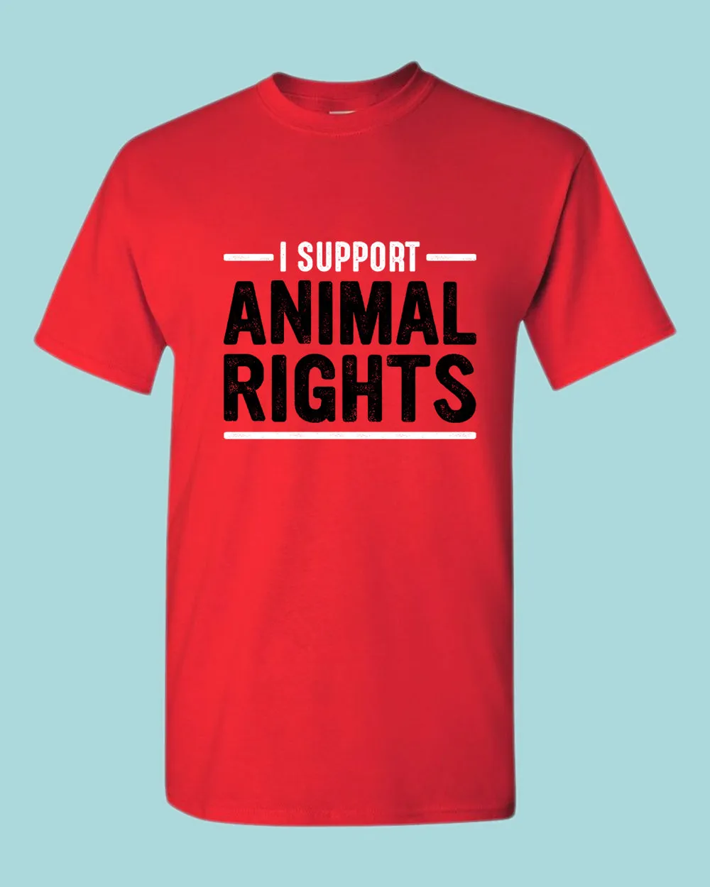 I support Animal Rights Shirt, vegetarian t-shirt