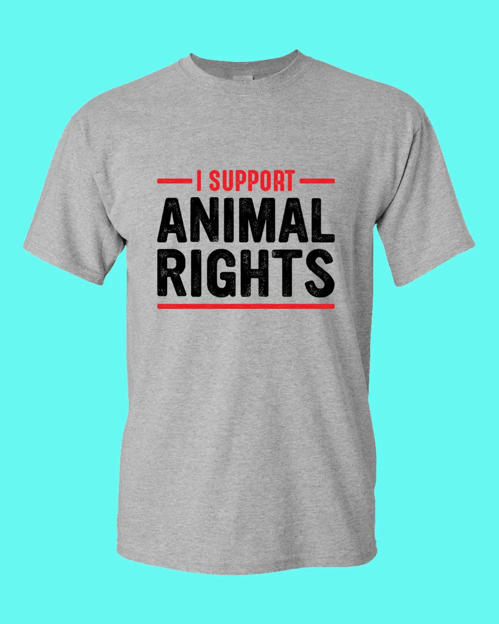 I support Animal Rights Shirt, vegetarian t-shirt