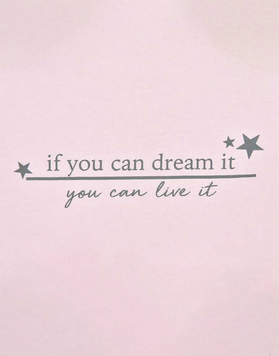 if you can denim it Printed Ladies T-Shirt - Pink