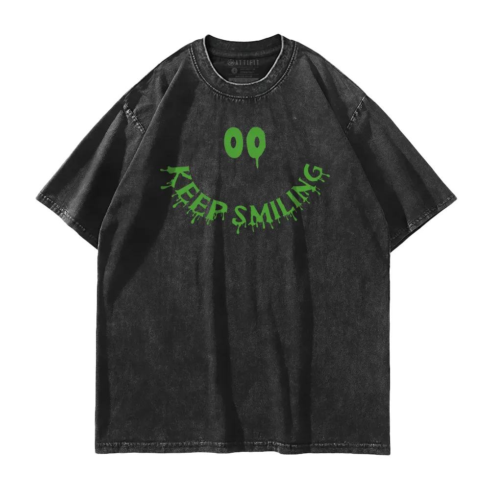 Keep Smiling Washed T-Shirt
