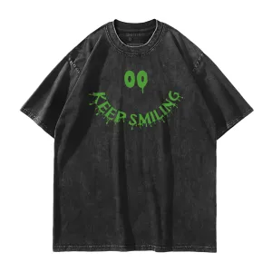 Keep Smiling Washed T-Shirt