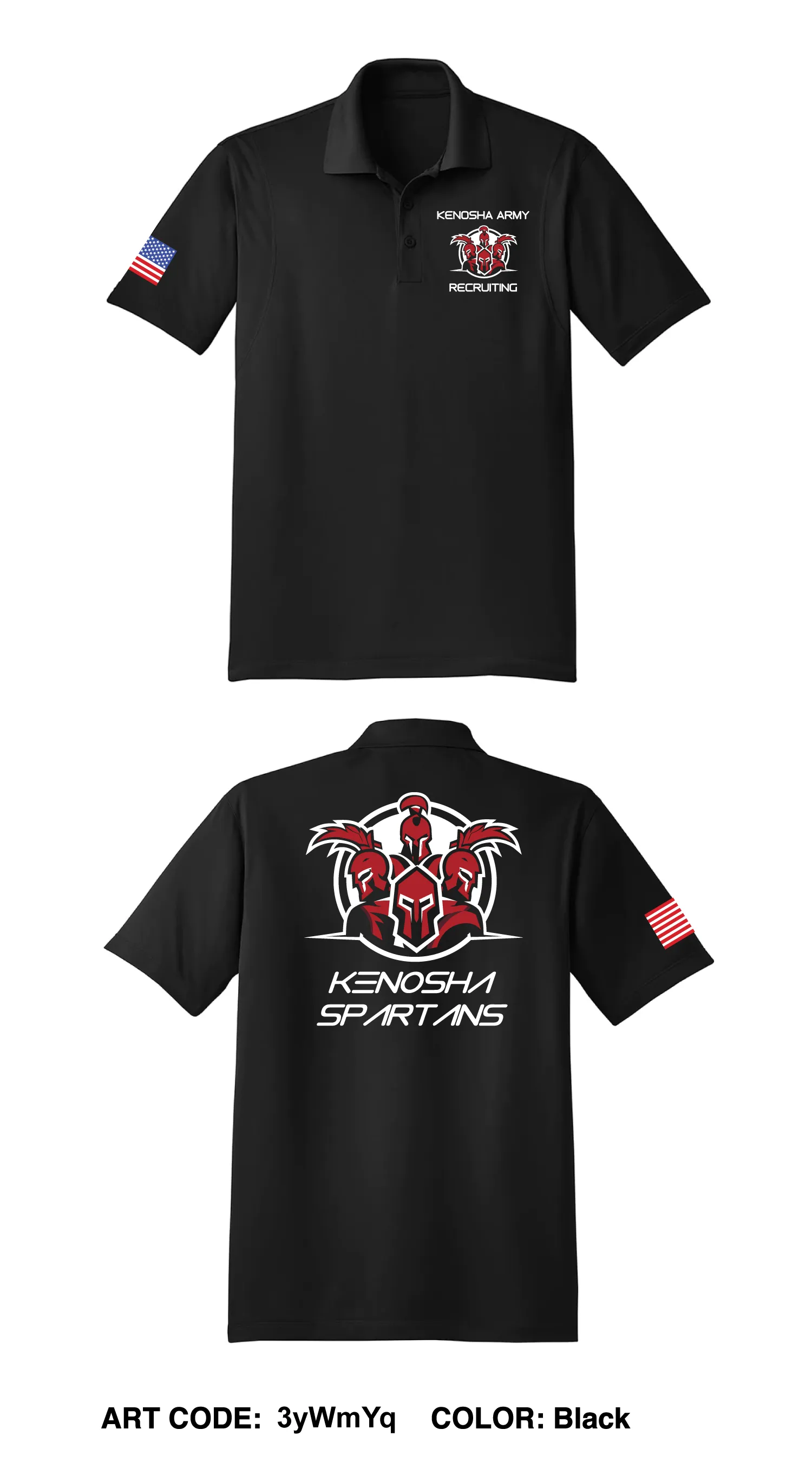 Kenosha Army Recruiting Station Core Men's SS Performance Polo