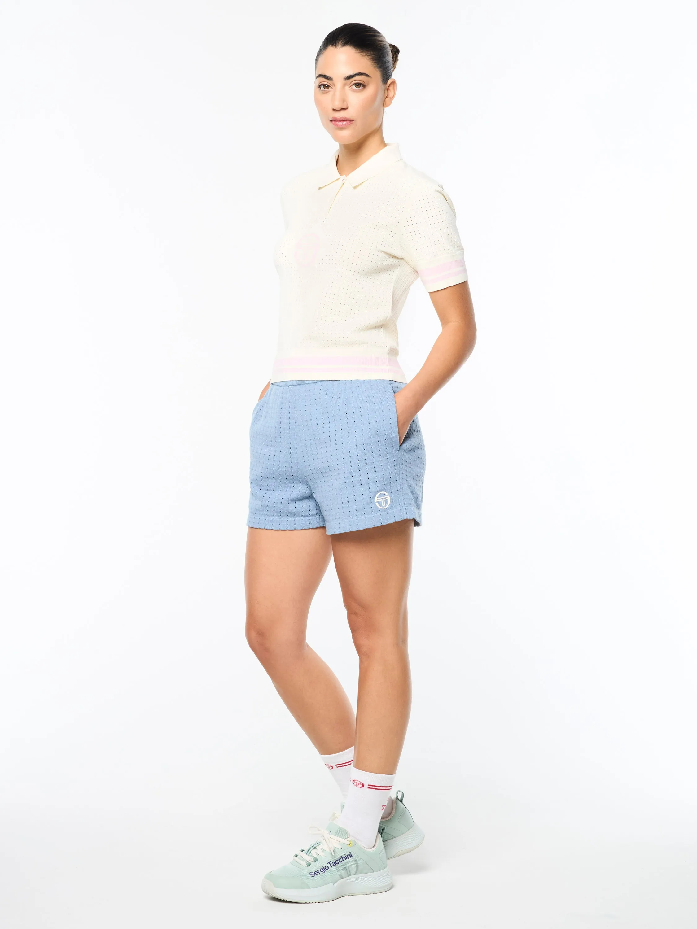 Leila Knit Polo- Gardenia