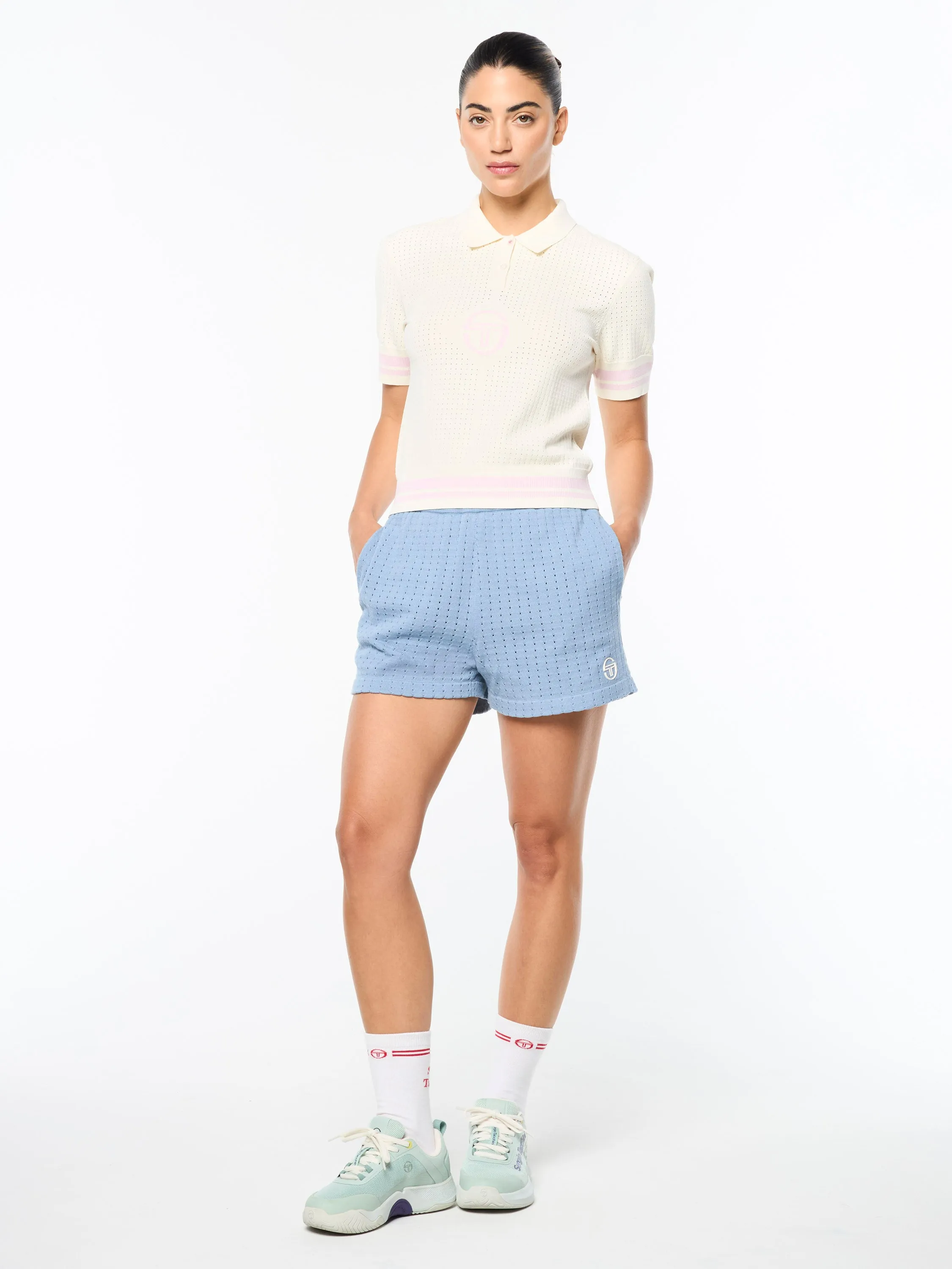 Leila Knit Polo- Gardenia