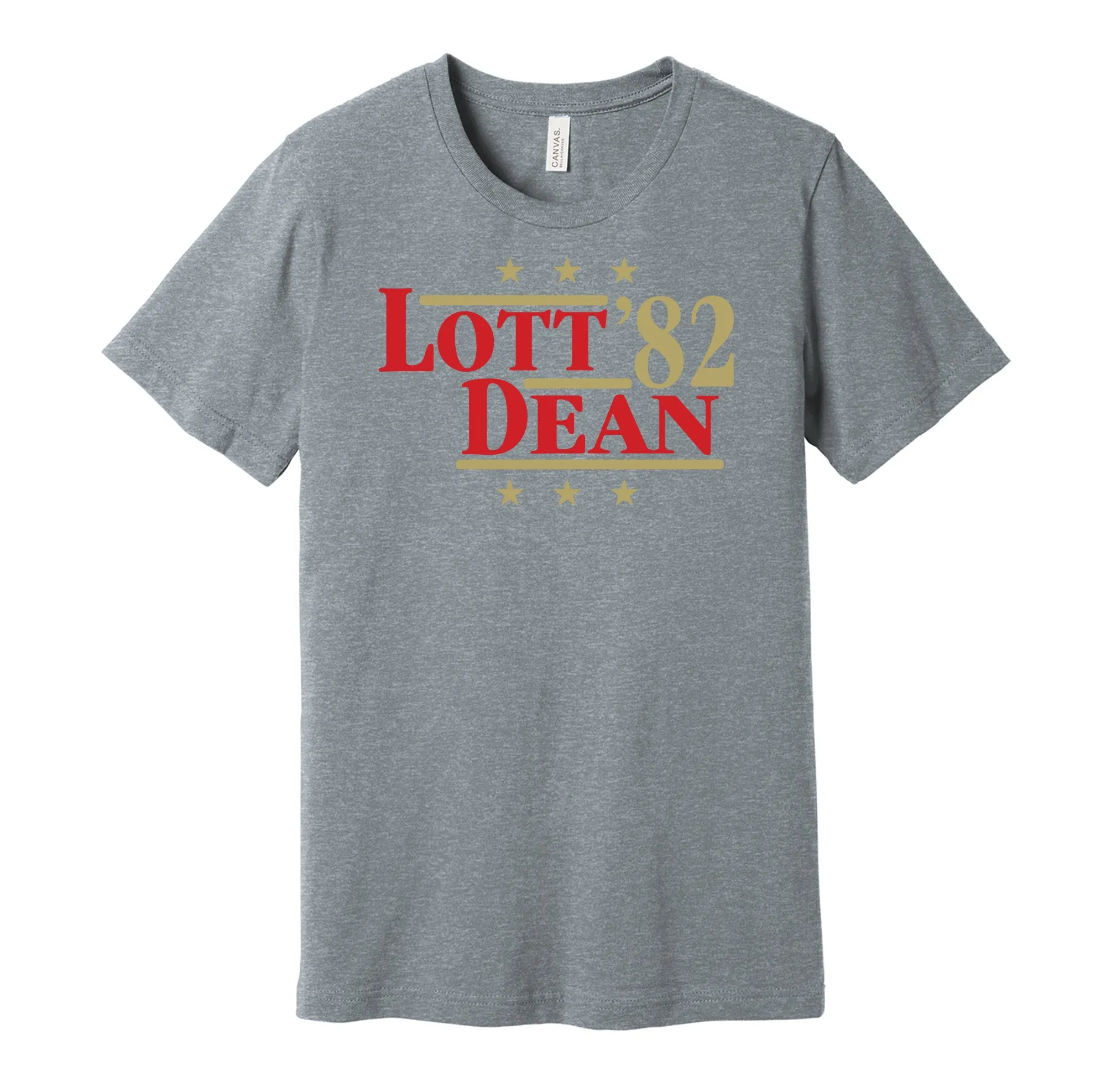 Lott & Dean '82 - San Francisco Football Legends Political Campaign Parody T-Shirt - Hyper Than Hype Shirts