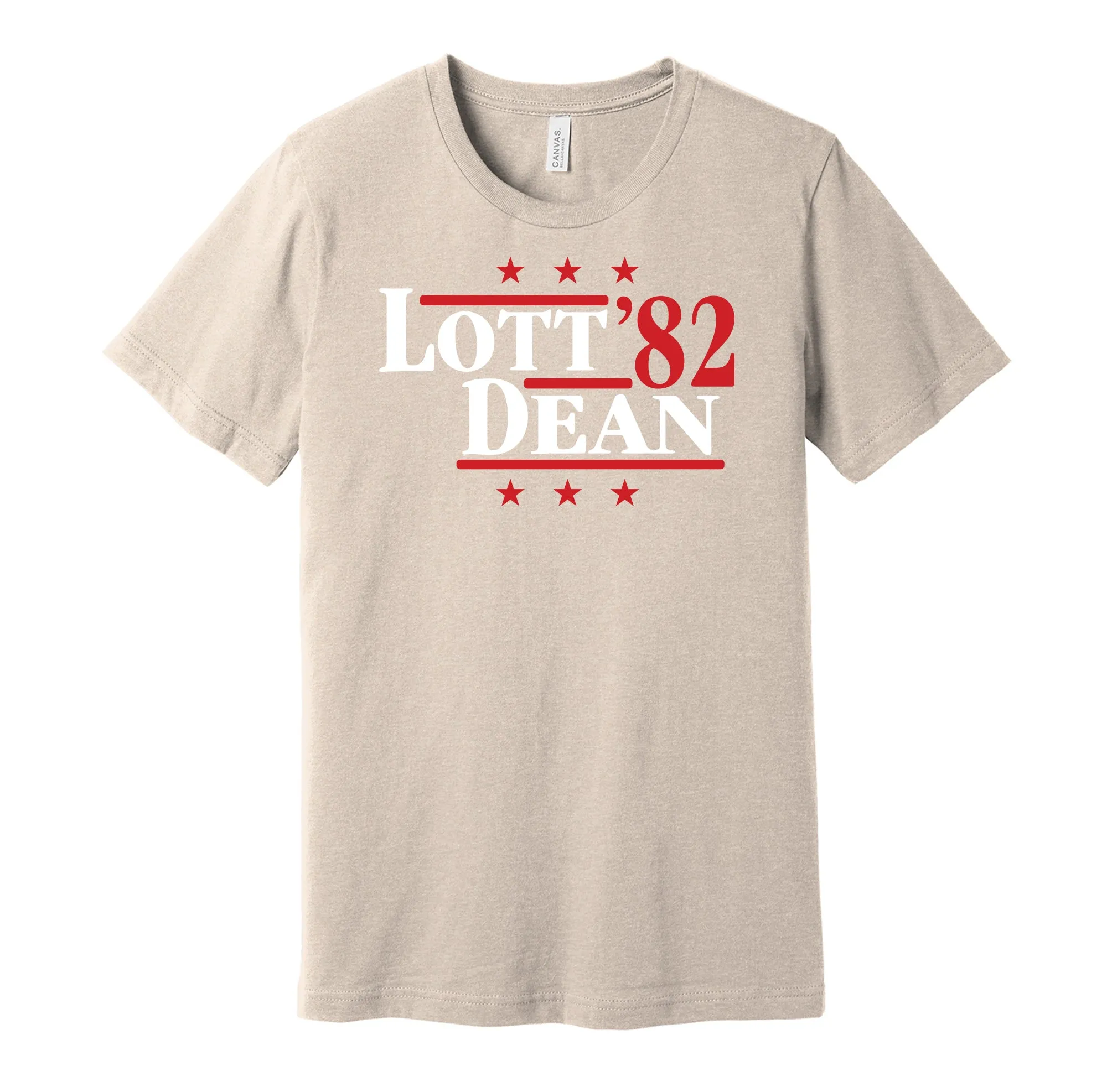 Lott & Dean '82 - San Francisco Football Legends Political Campaign Parody T-Shirt - Hyper Than Hype Shirts