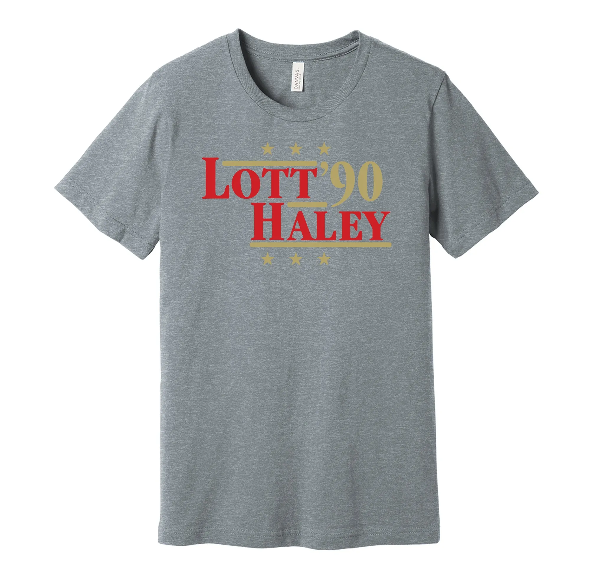 Lott & Haley '90 - San Francisco Football Legends Political Campaign Parody T-Shirt - Hyper Than Hype Shirts