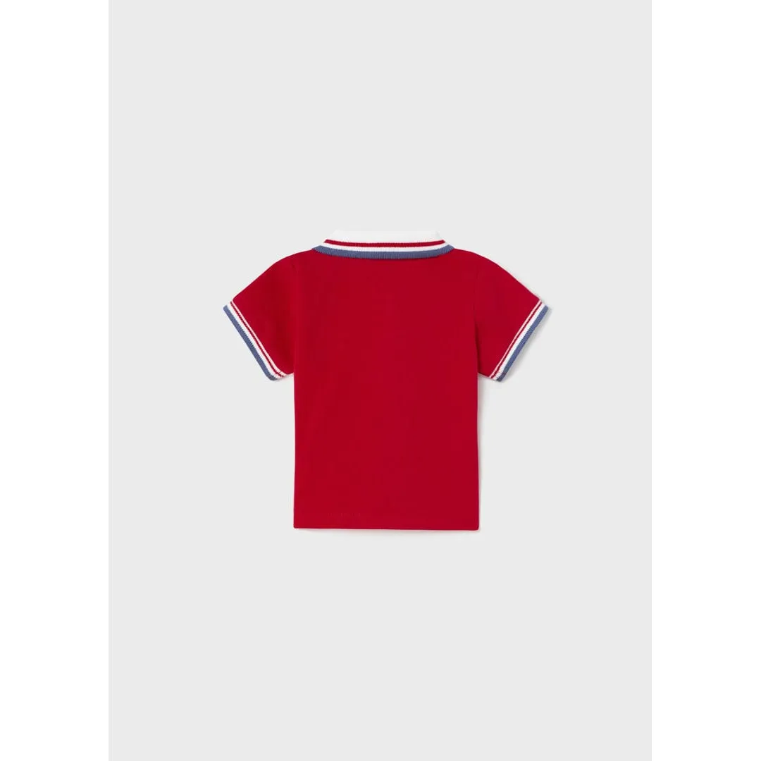 Mayoral Cotton Baby Polo - Red