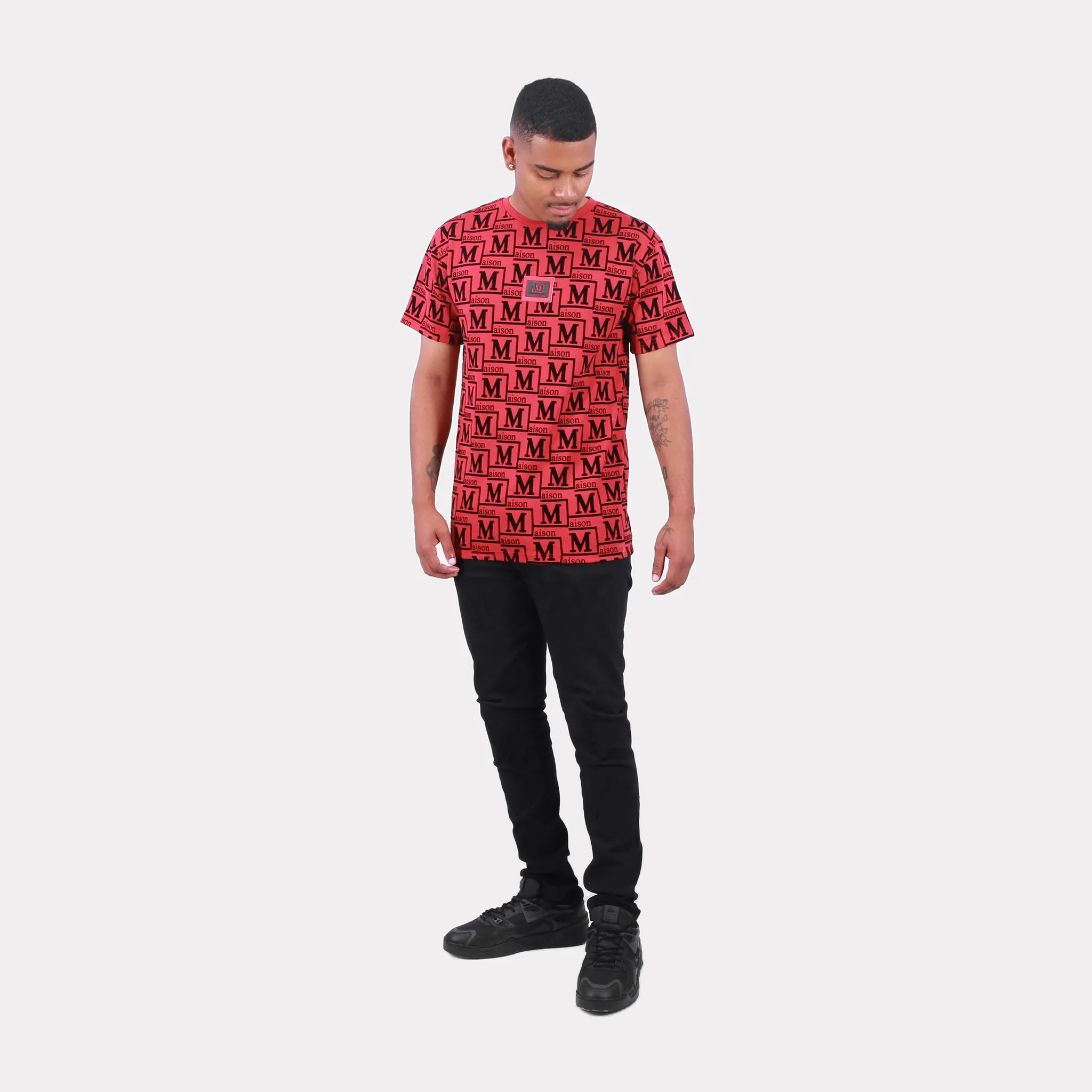 MDB Couture Men's Woven Monogram T-Shirt