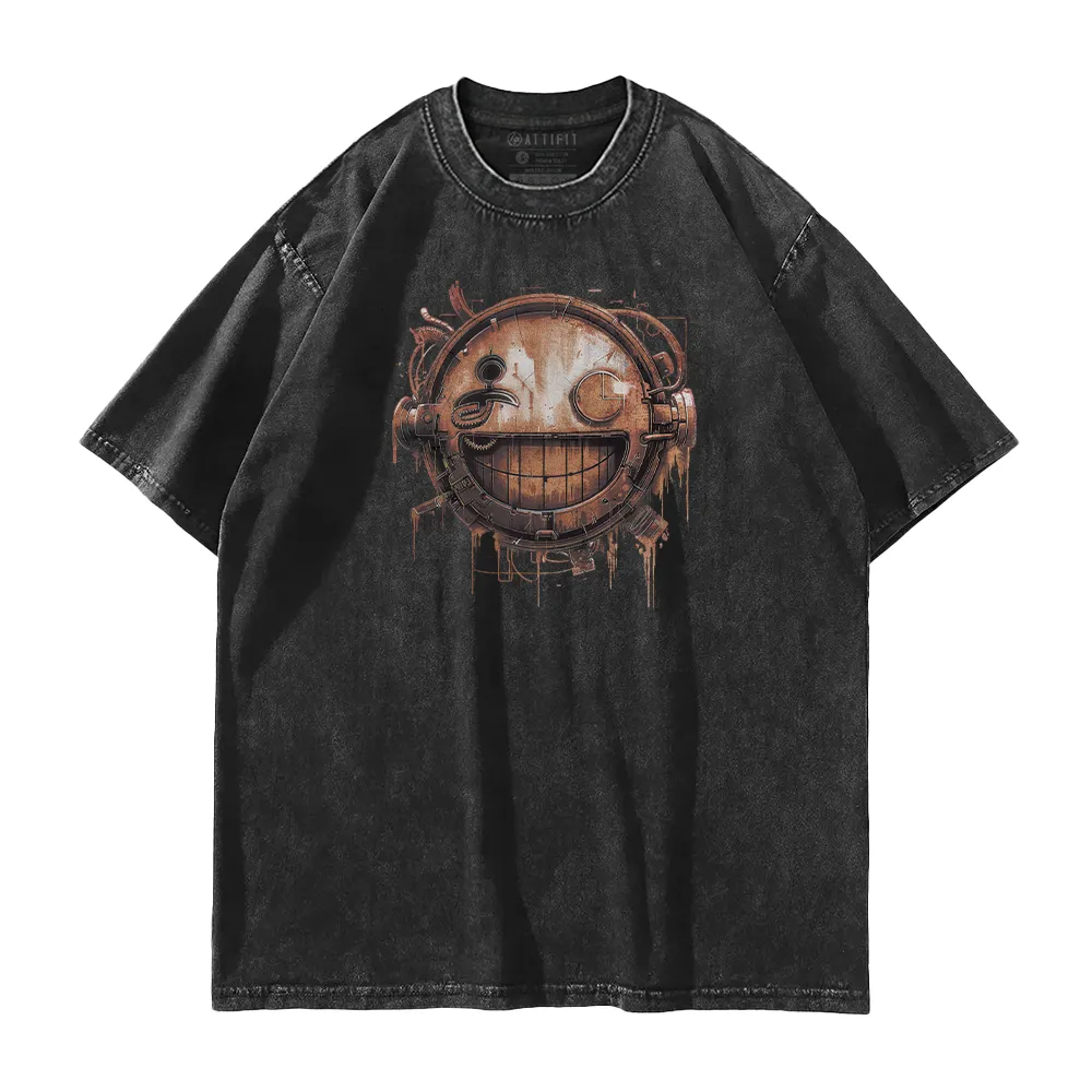 Mechanical Smiley Washed T-Shirt