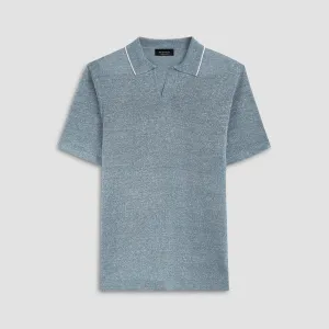 Melange Short Sleeve Riviera V-Neck Sweater