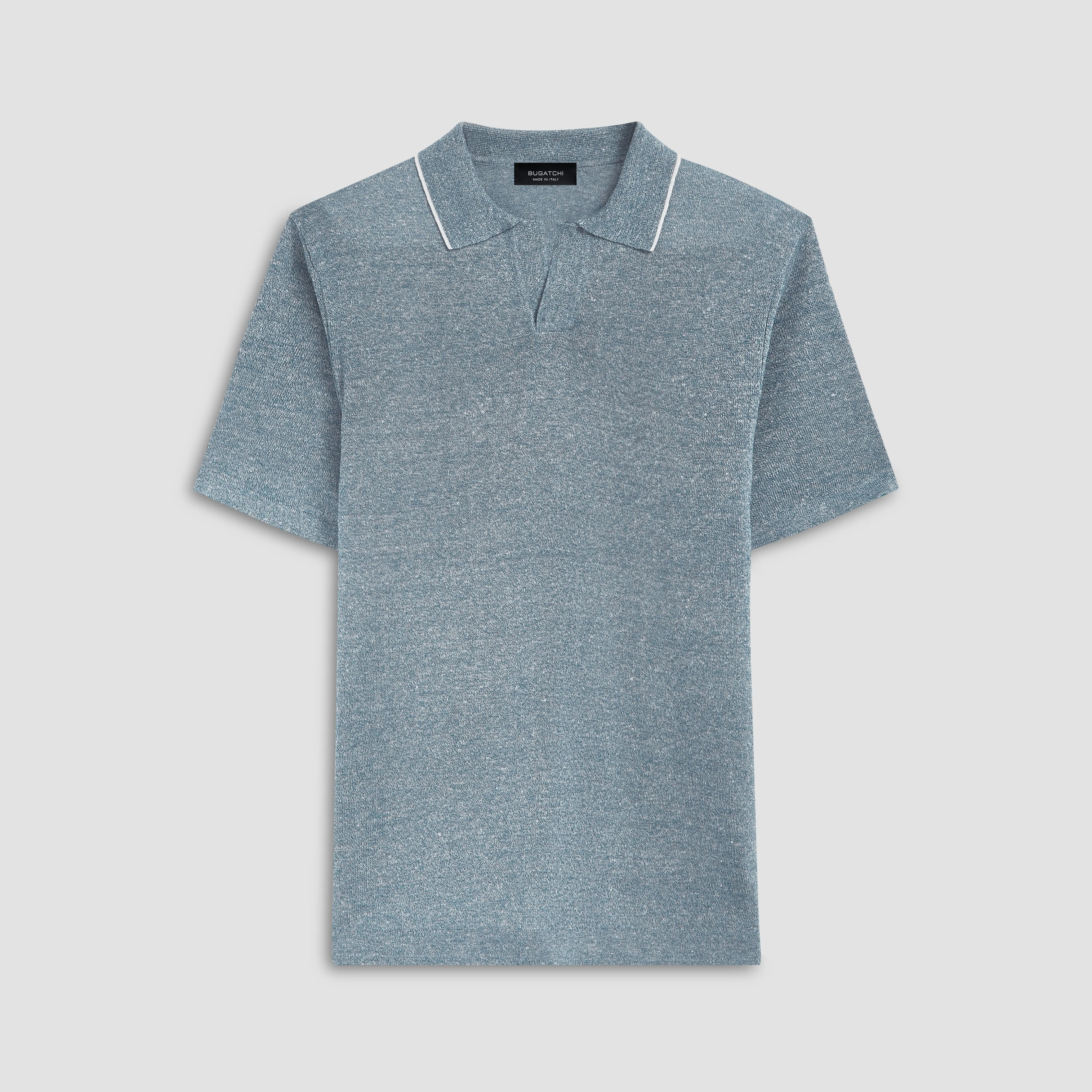 Melange Short Sleeve Riviera V-Neck Sweater