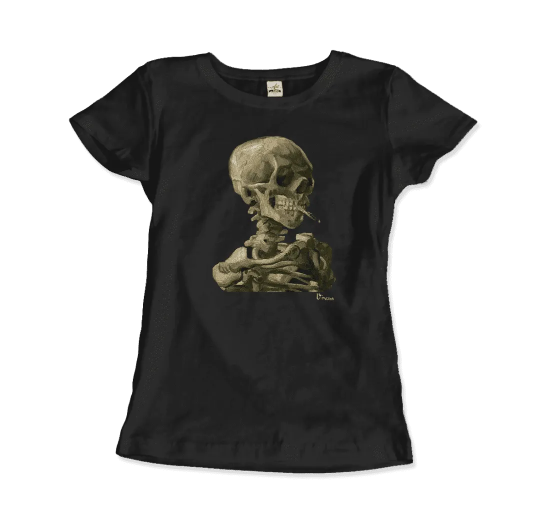 Men's & Women's Van Gogh Skull of a Skeleton With Burning Cigarette 1886 T-Shirt- 5 Colors
