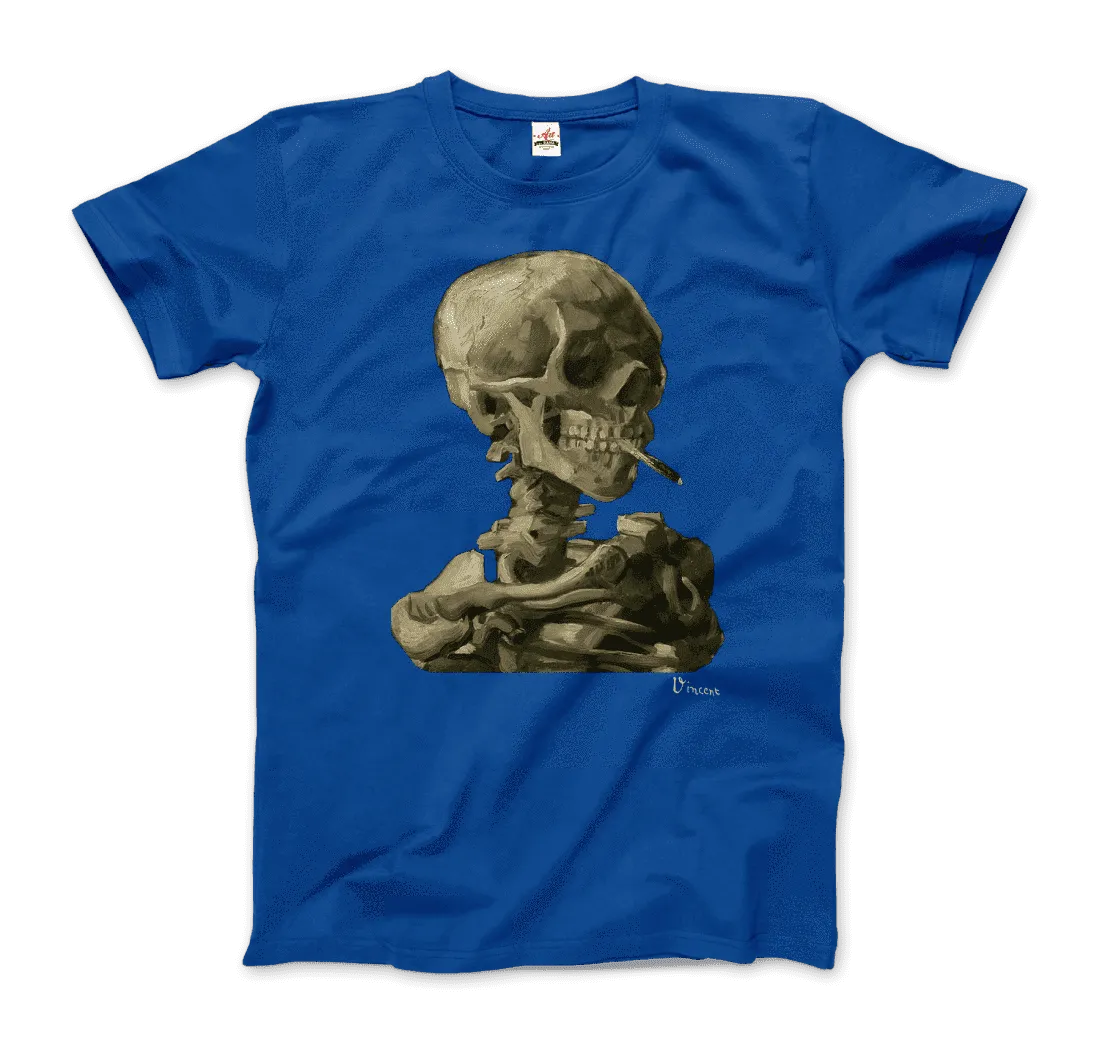 Men's & Women's Van Gogh Skull of a Skeleton With Burning Cigarette 1886 T-Shirt- 5 Colors
