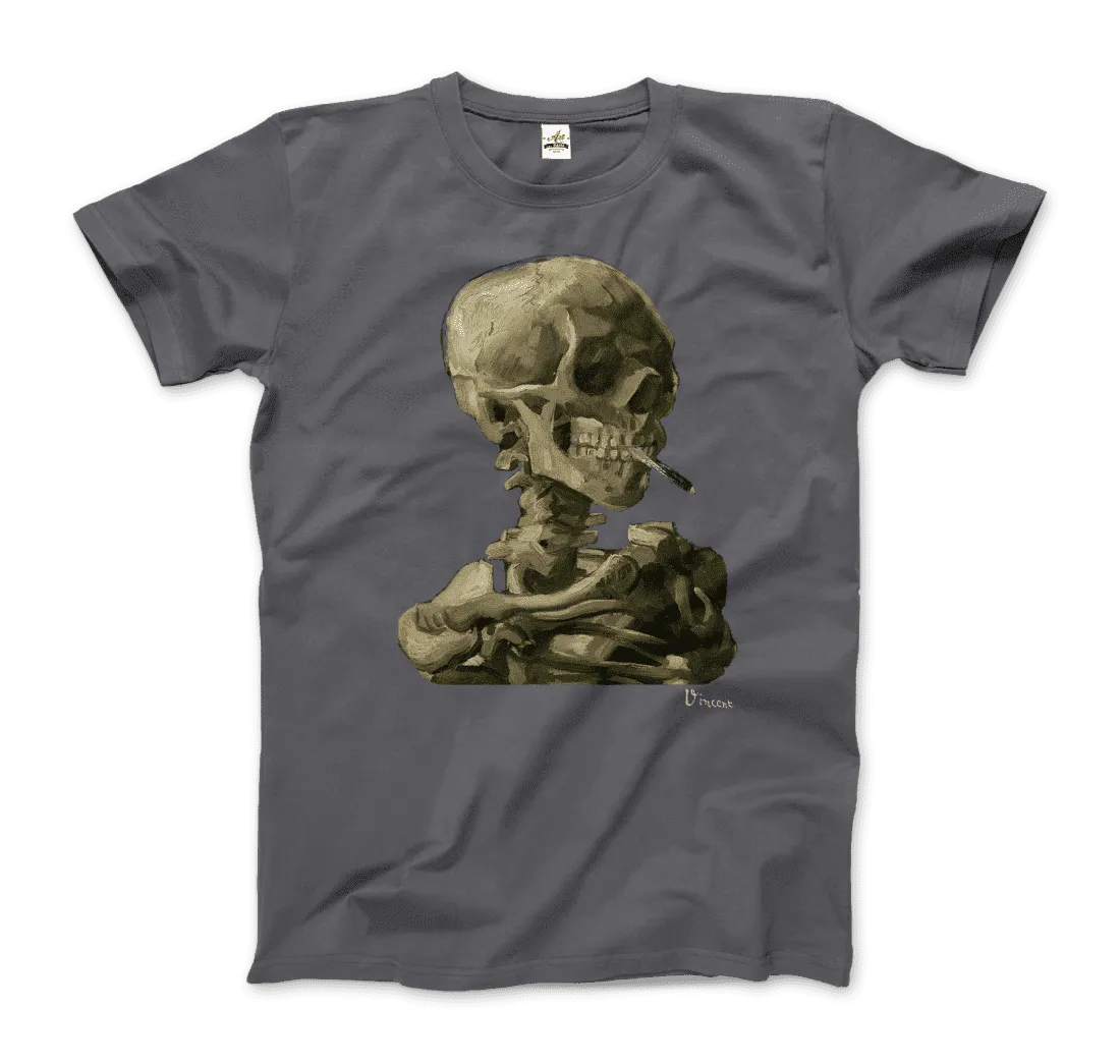 Men's & Women's Van Gogh Skull of a Skeleton With Burning Cigarette 1886 T-Shirt- 5 Colors