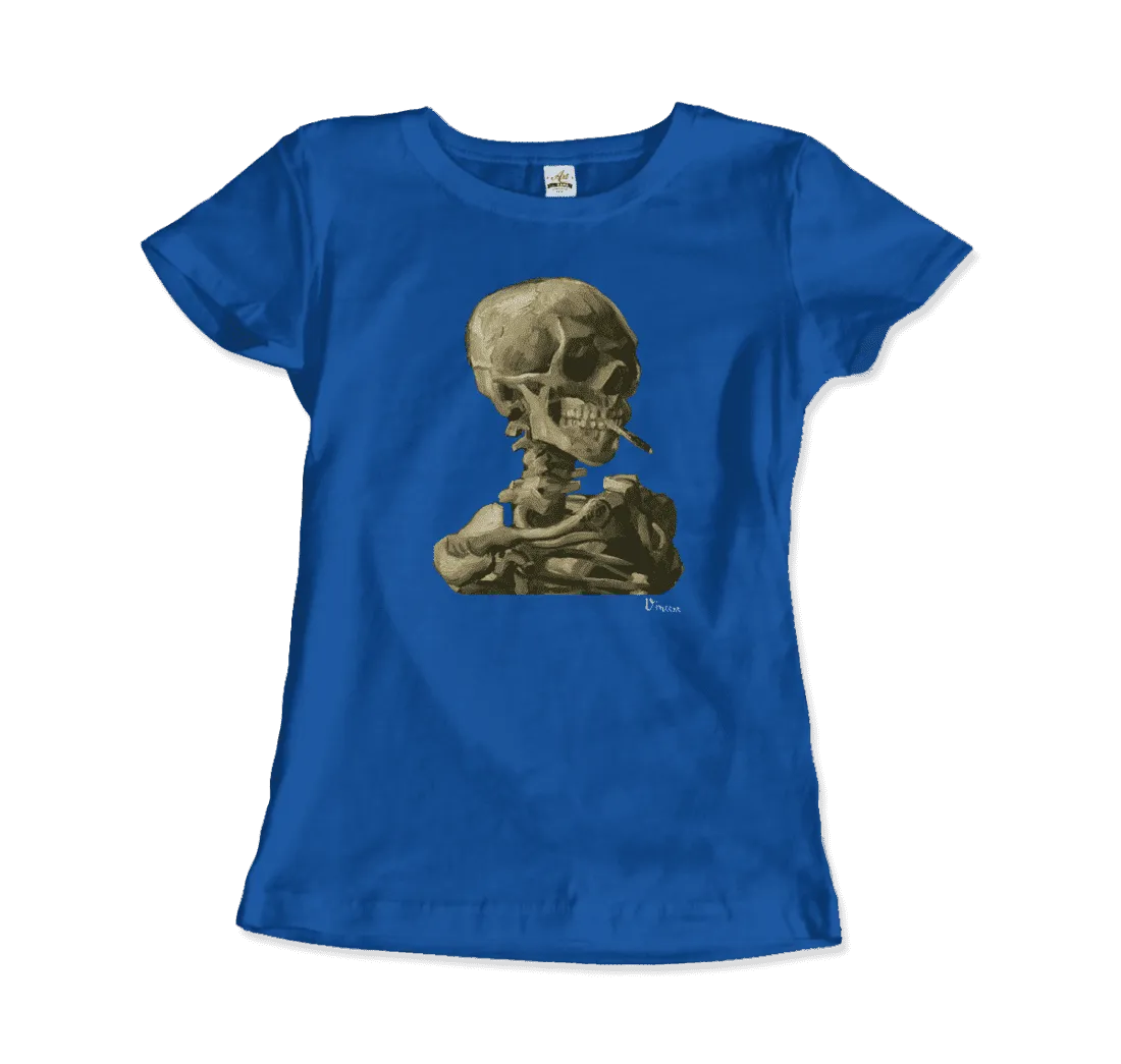 Men's & Women's Van Gogh Skull of a Skeleton With Burning Cigarette 1886 T-Shirt- 5 Colors