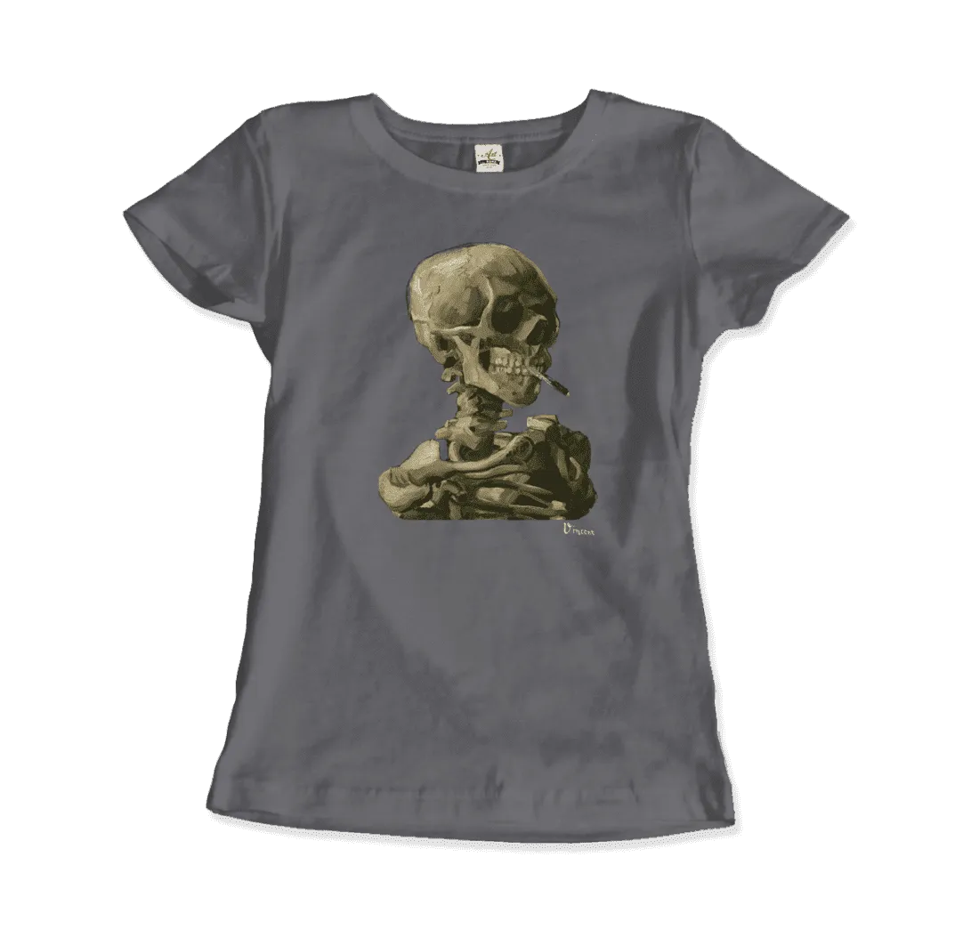 Men's & Women's Van Gogh Skull of a Skeleton With Burning Cigarette 1886 T-Shirt- 5 Colors