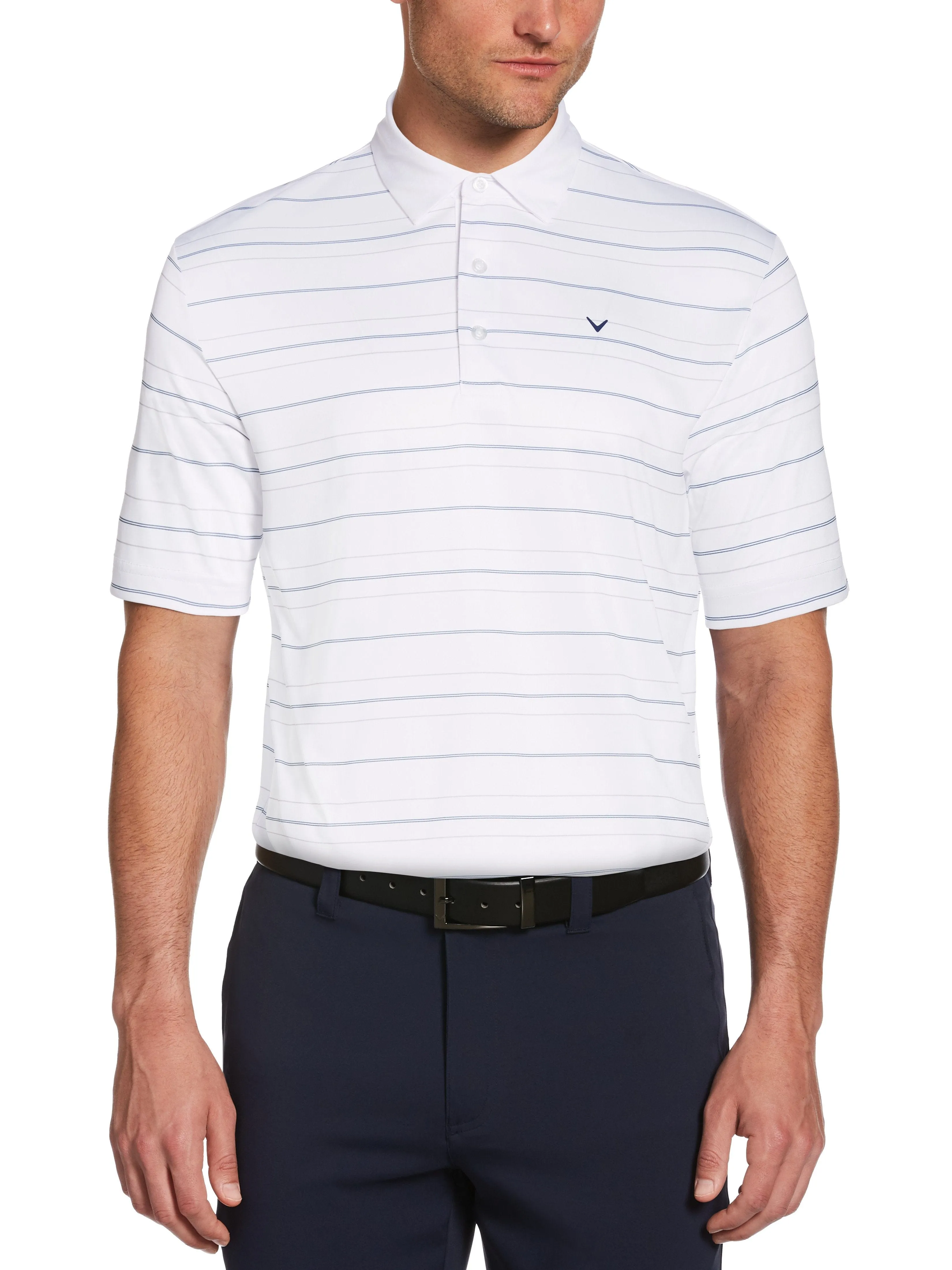 Mens Horizontal Stripe Polo