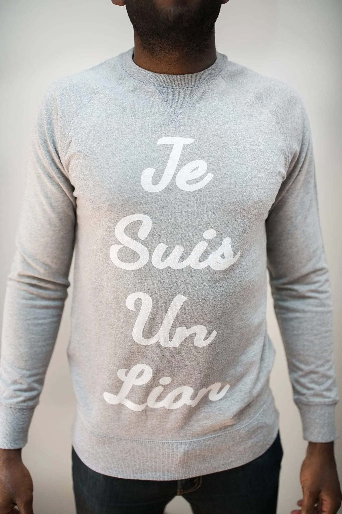 Men's - Je Suis un Lion Heather Grey Sweater