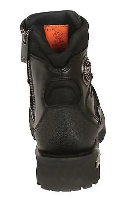 MEN'S MOTORBIKE REAL LEATHER LACE TO TOE BOOT WITH GEAR SHIFT PROTECTION