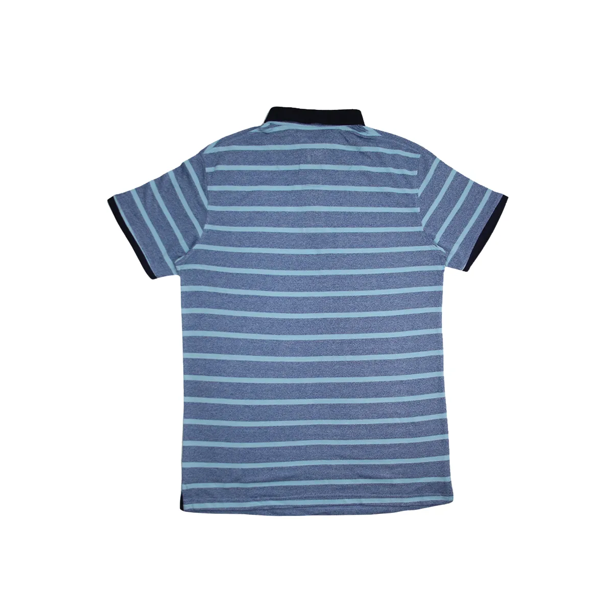 MENS ORGANIC STRIPED COLAR TSHIRT