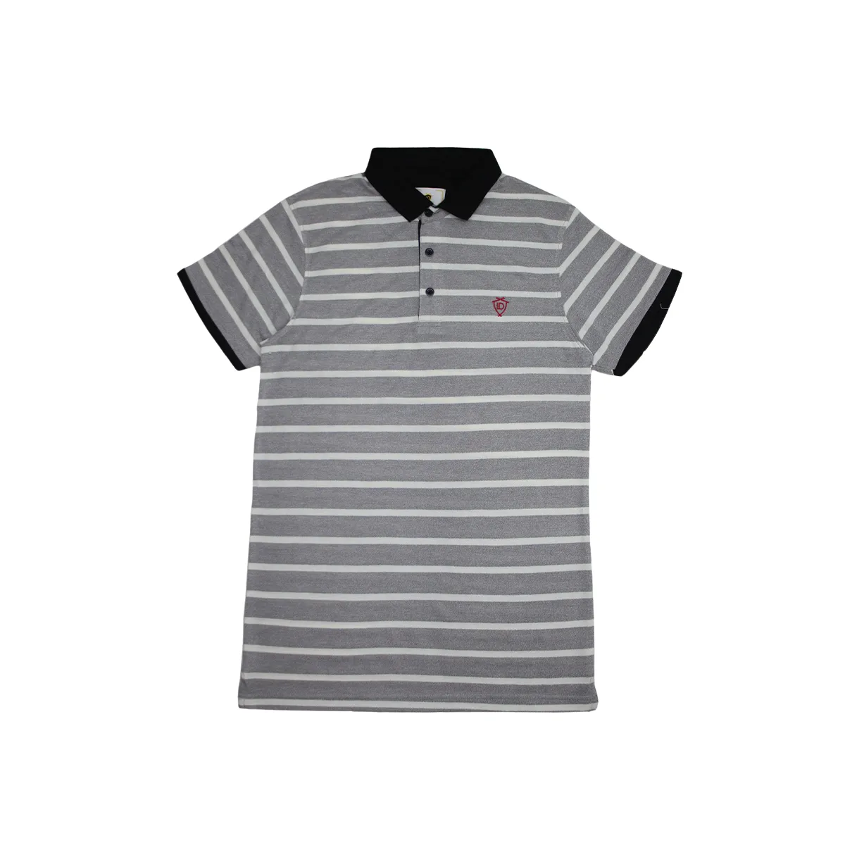 MENS ORGANIC STRIPED COLAR TSHIRT