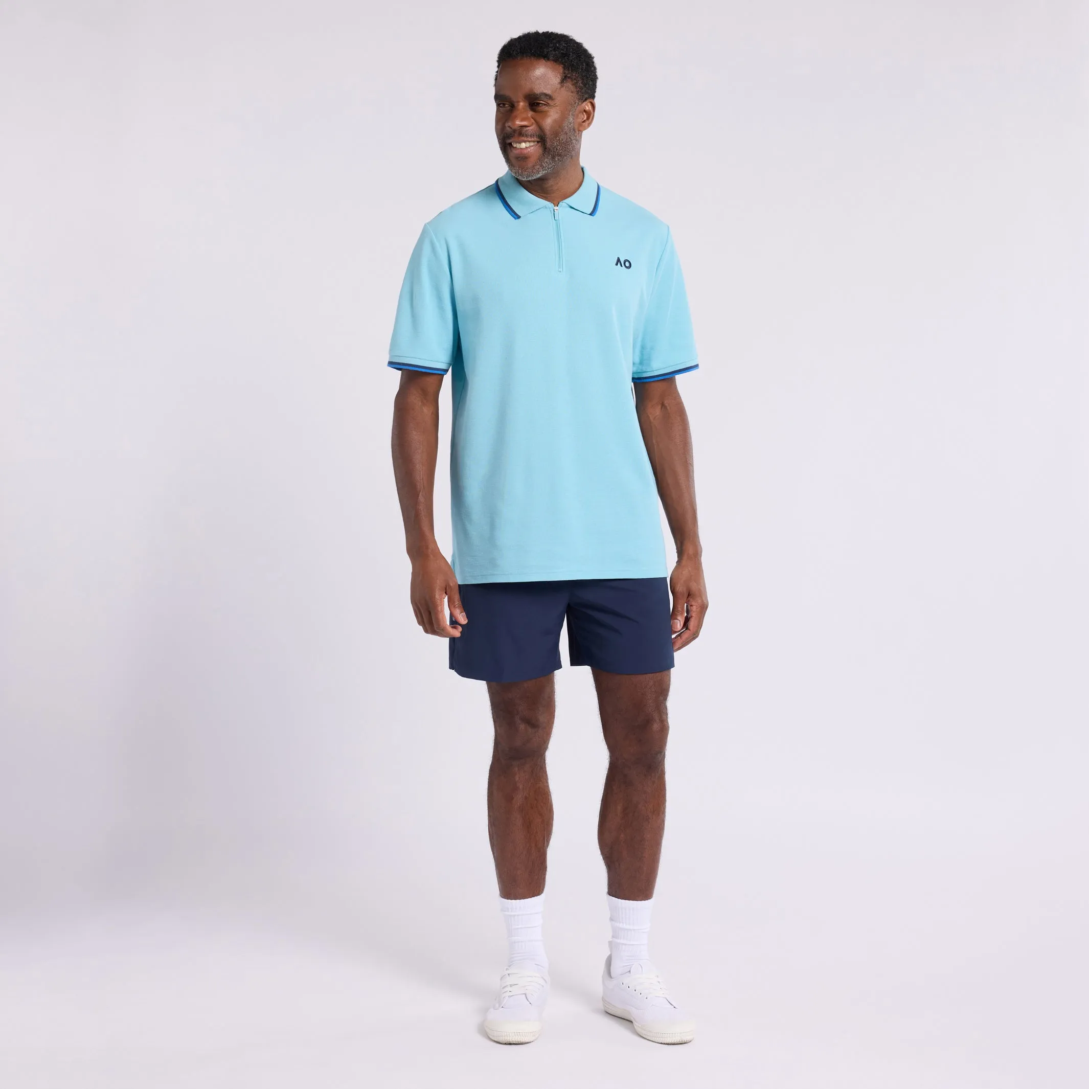 Men's Polo Half-Zip AO Logo