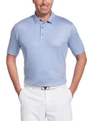 Mens Printed Gingham Polo