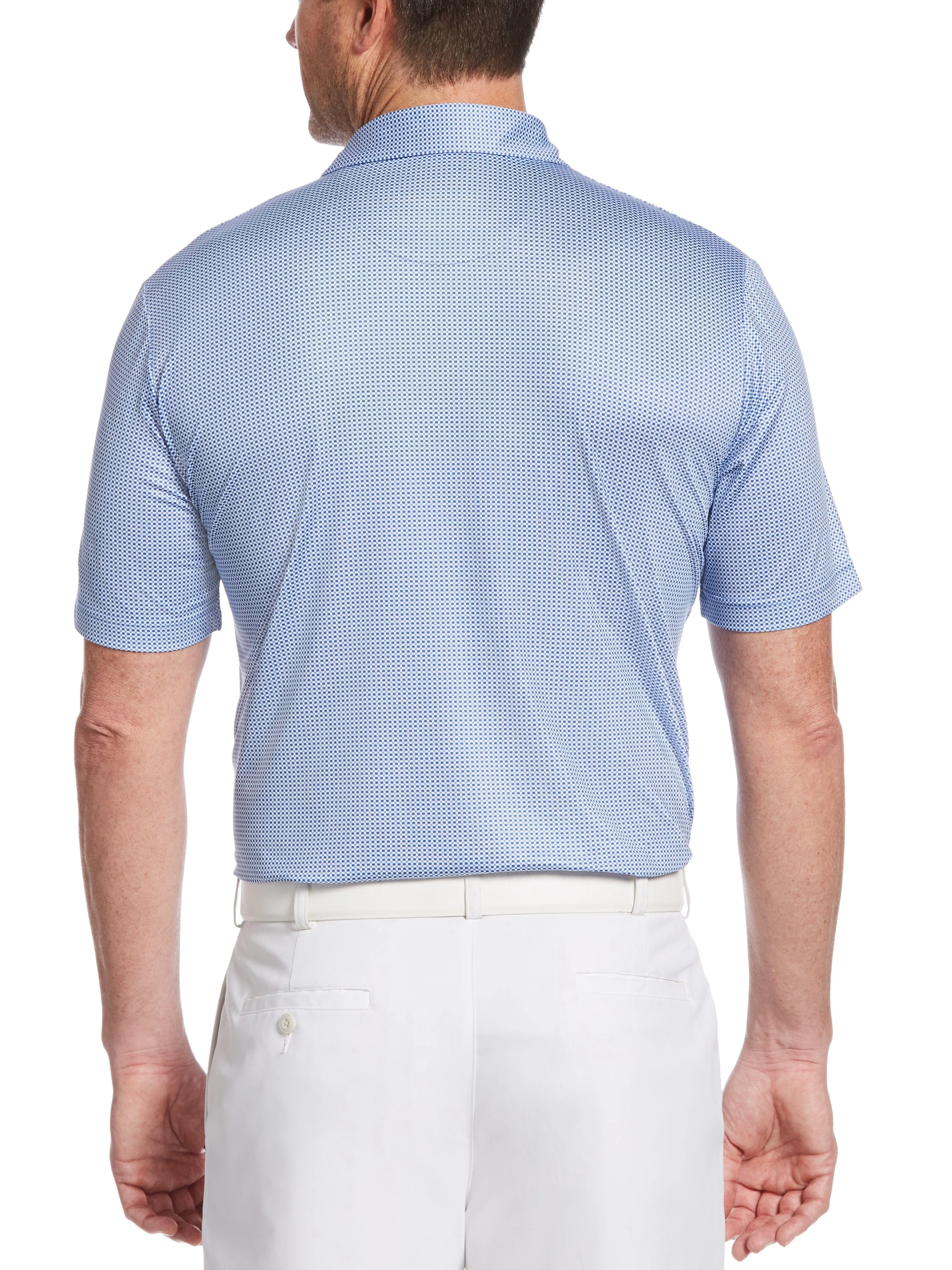 Mens Printed Gingham Polo