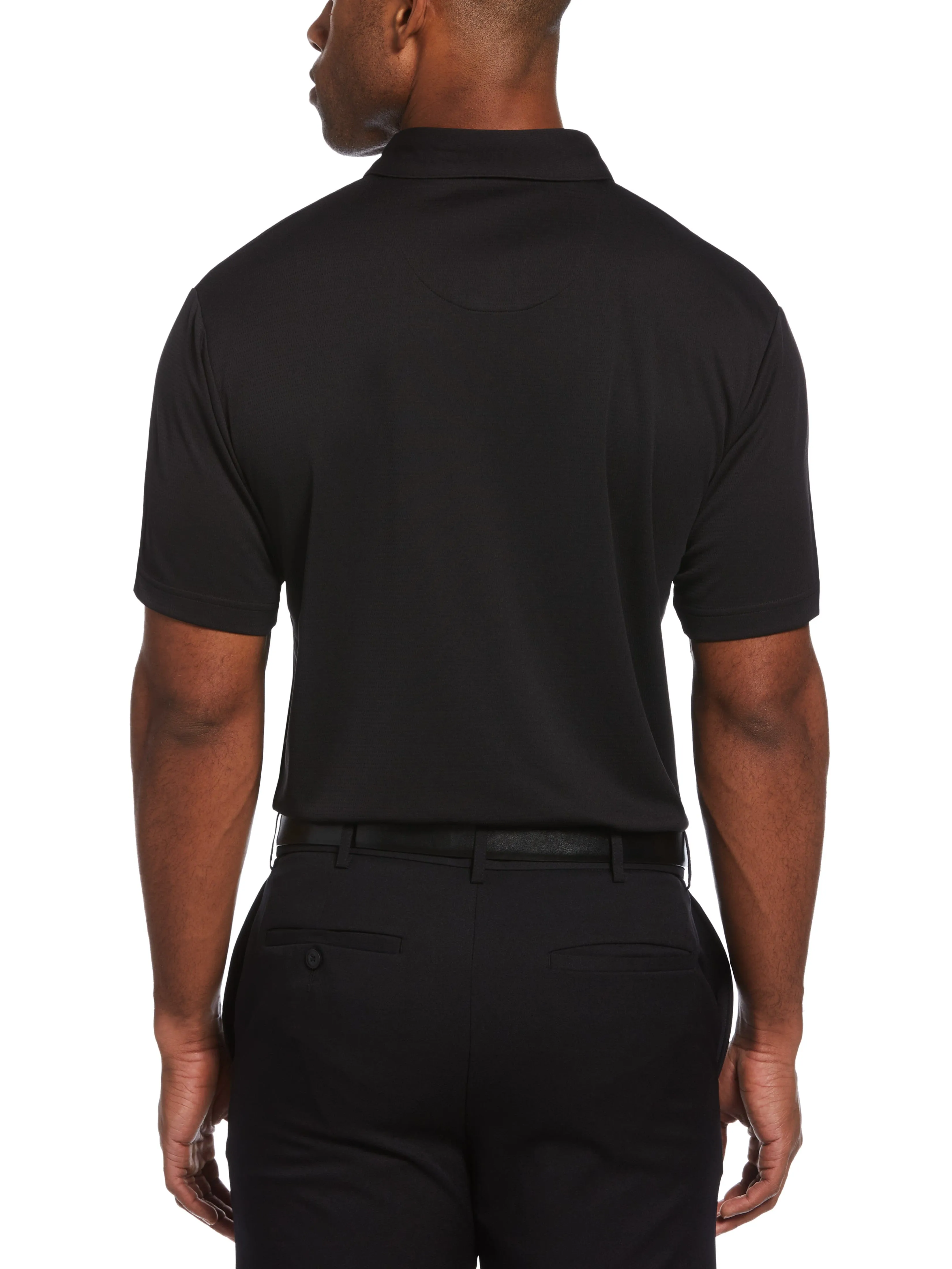 Men's Short Sleeve Solid Texture Polo