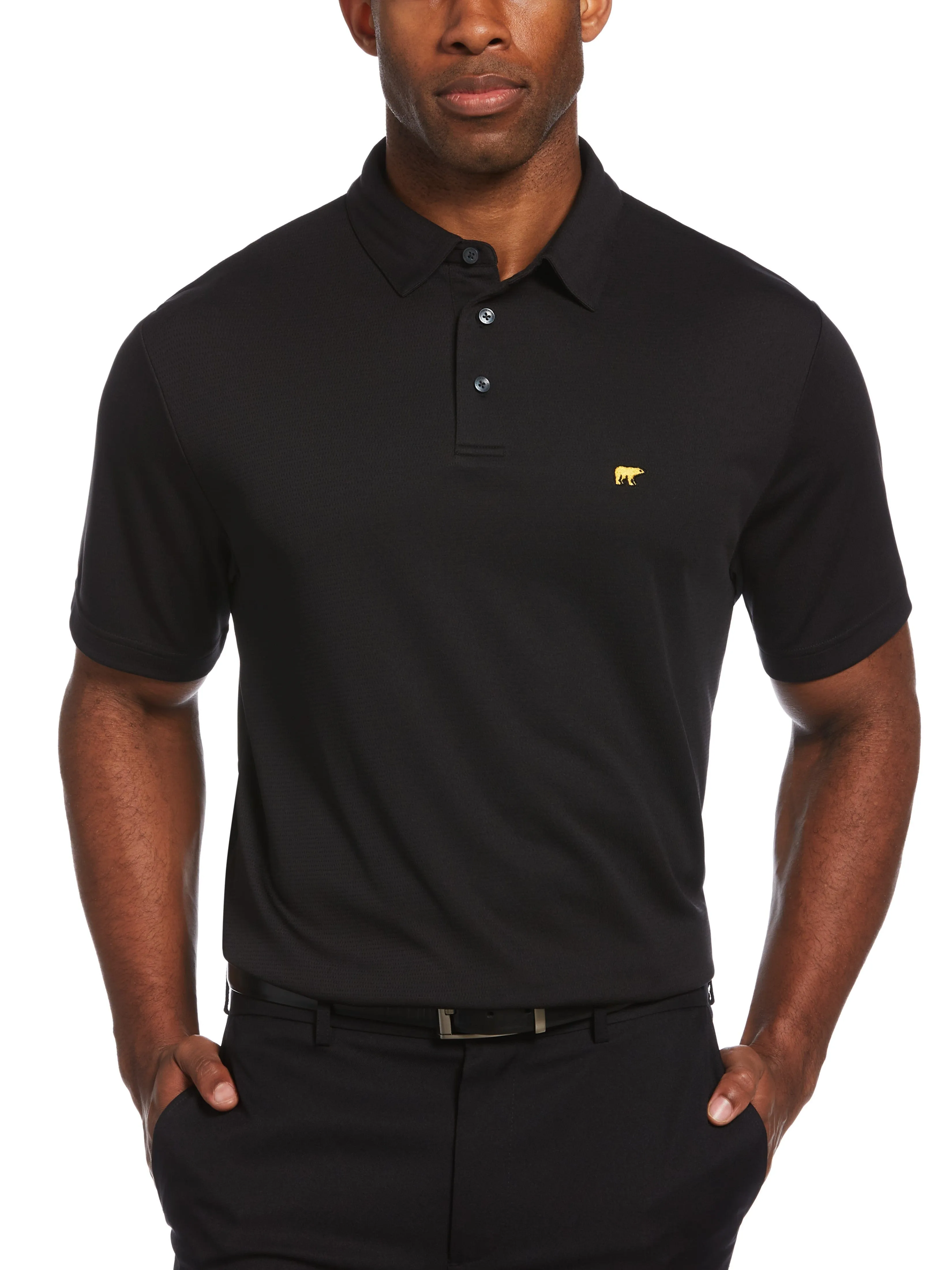 Men's Short Sleeve Solid Texture Polo