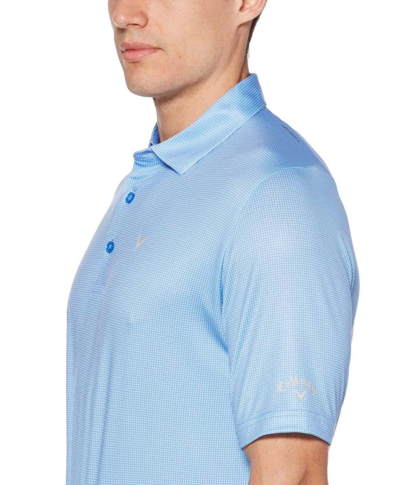 Mens Swing Tech™ Gingham Printed Polo