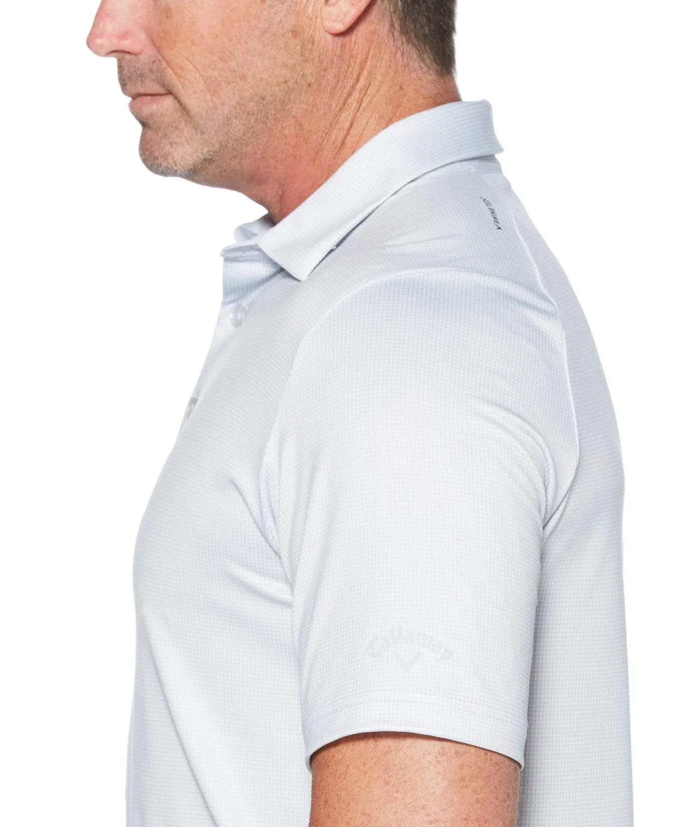 Mens Swing Tech™ Gingham Printed Polo